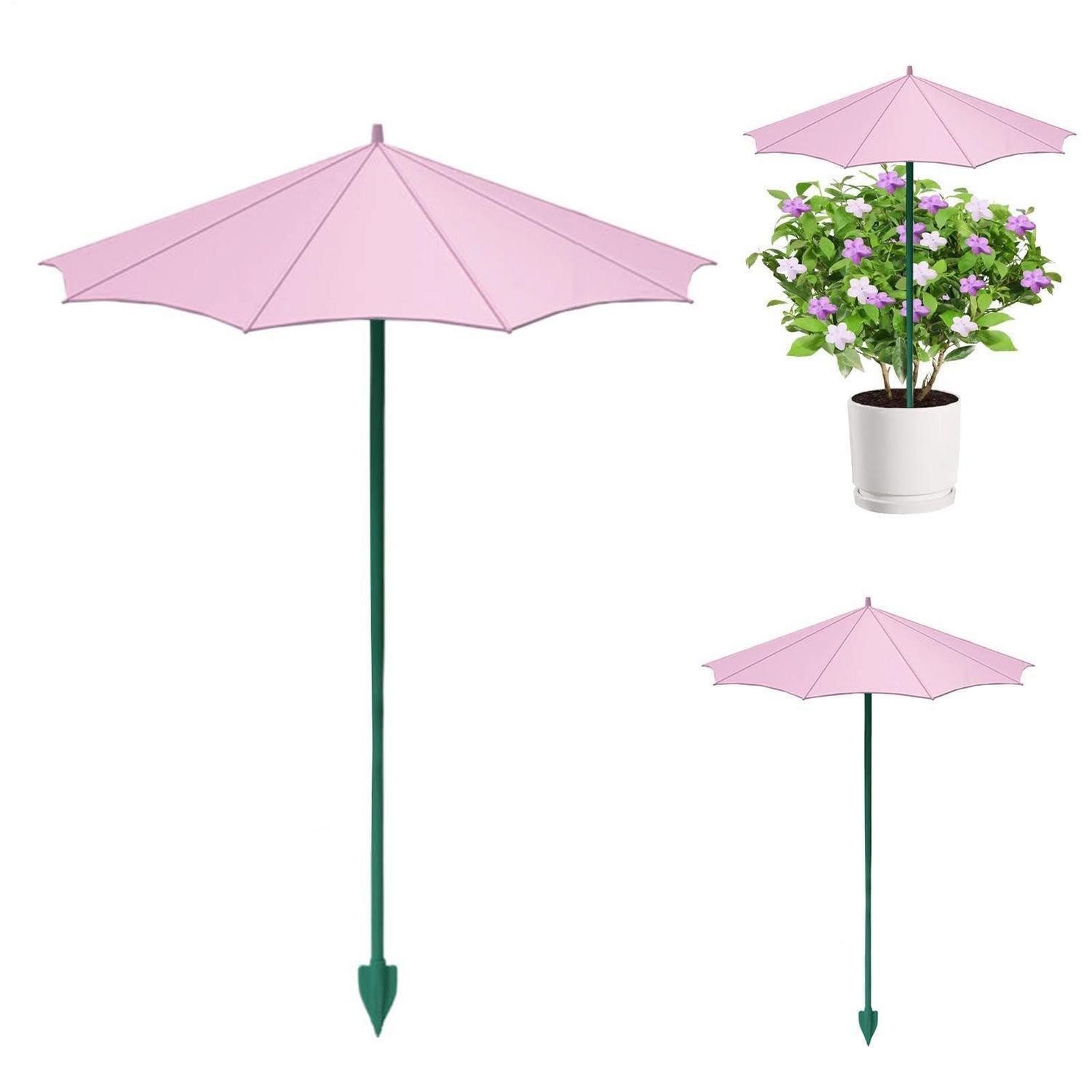 LuxusKollektion Balkonschirm Pflanzenschirm 3er-Set Ø 26,5cm Pink Höhe 44cm