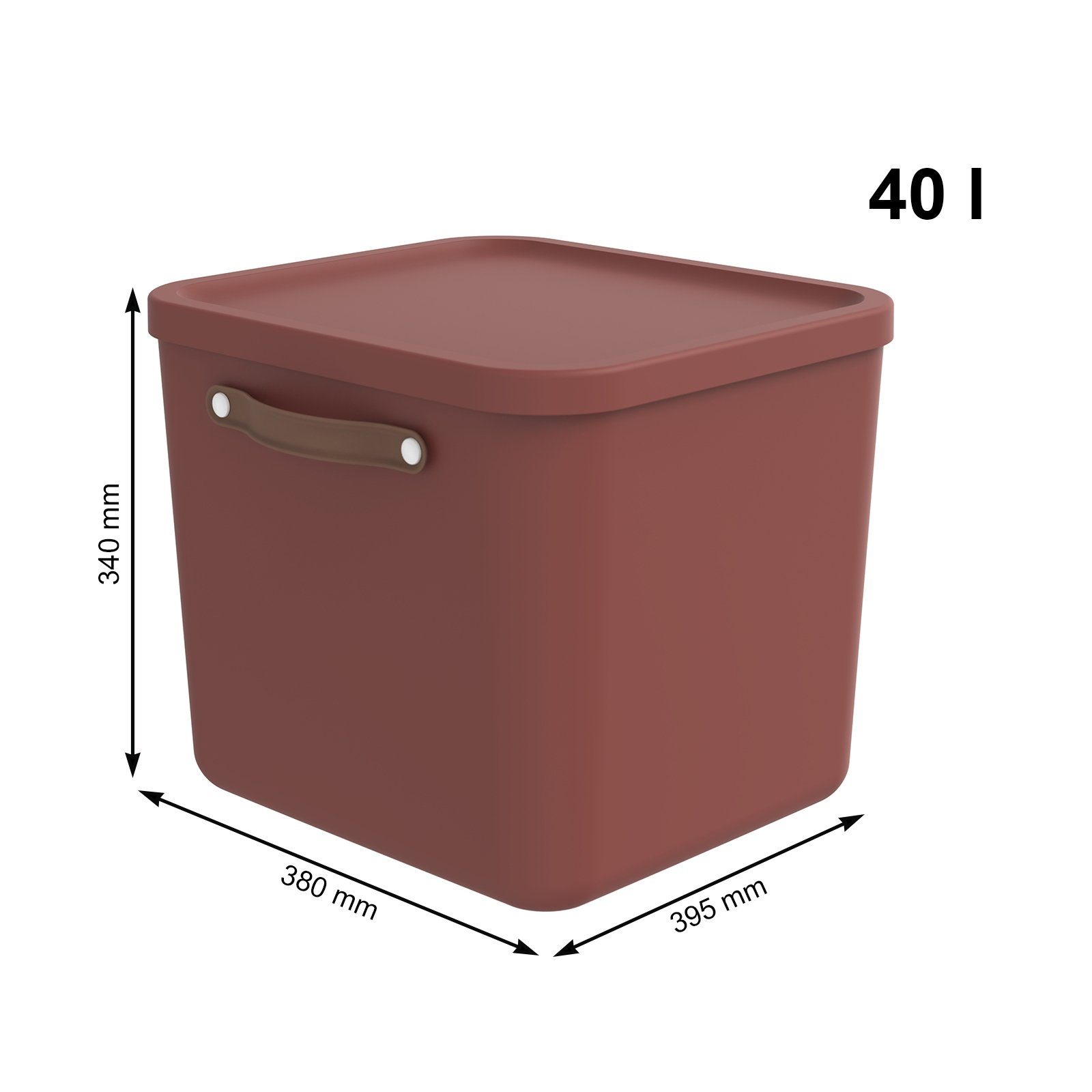 ROTHO Aufbewahrungsbox 2er-Set Aufbewahrungskiste 40l (Aufbewahrungsset, 2er-Set)