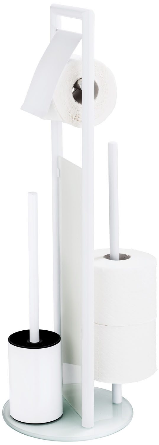 WENKO WC-Garnitur Ravina, Stand WC-Garnitur, Toilettenpapierhalter, Rollenhalter & WC-Bürste