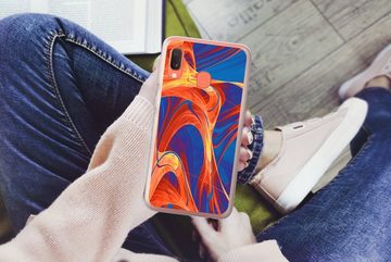 MuchoWow Handyhülle Kunst - Wellen - Farbe - Psychedelisch, Handyhülle Samsung Galaxy A20e, Smartphone-Bumper, Print, Handy
