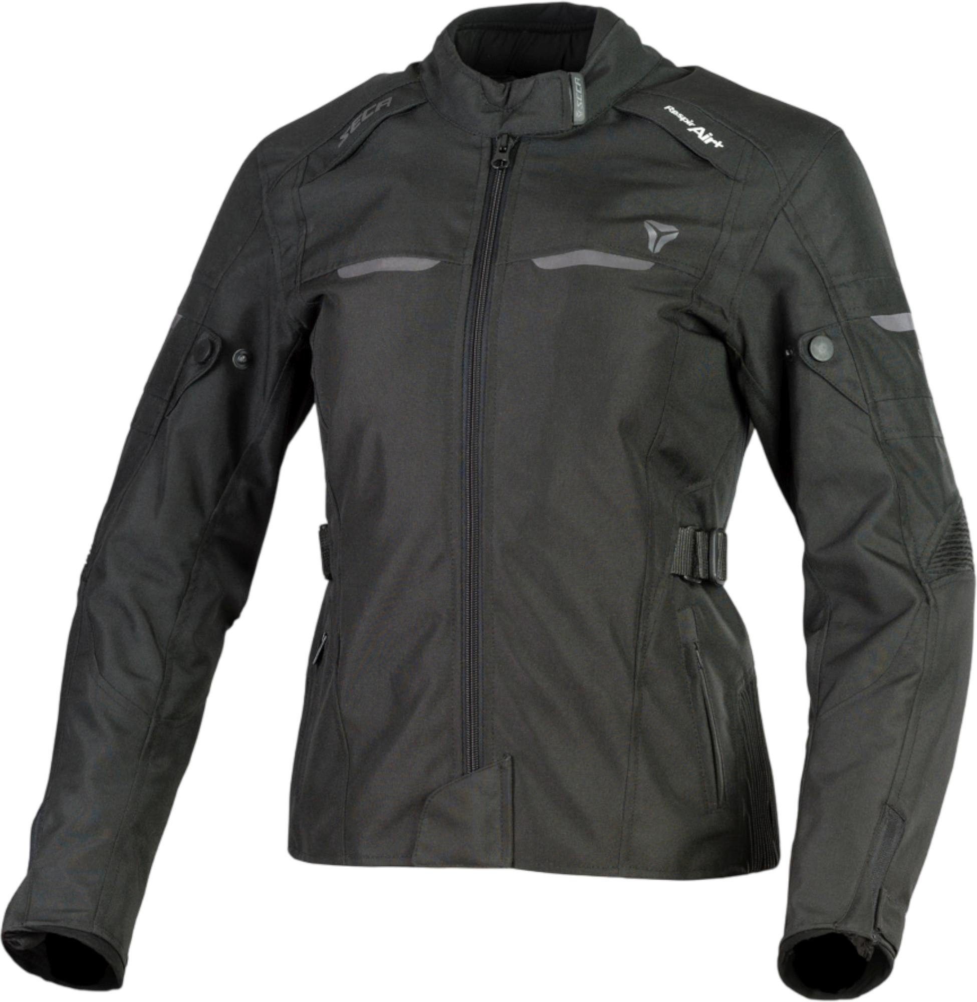 SECA Motorradjacke Seca Jessica III Damen Motorrad Textiljacke Rückenprotektor vorbereitet,Verbindungsreißverschluss,Ellenbogenp