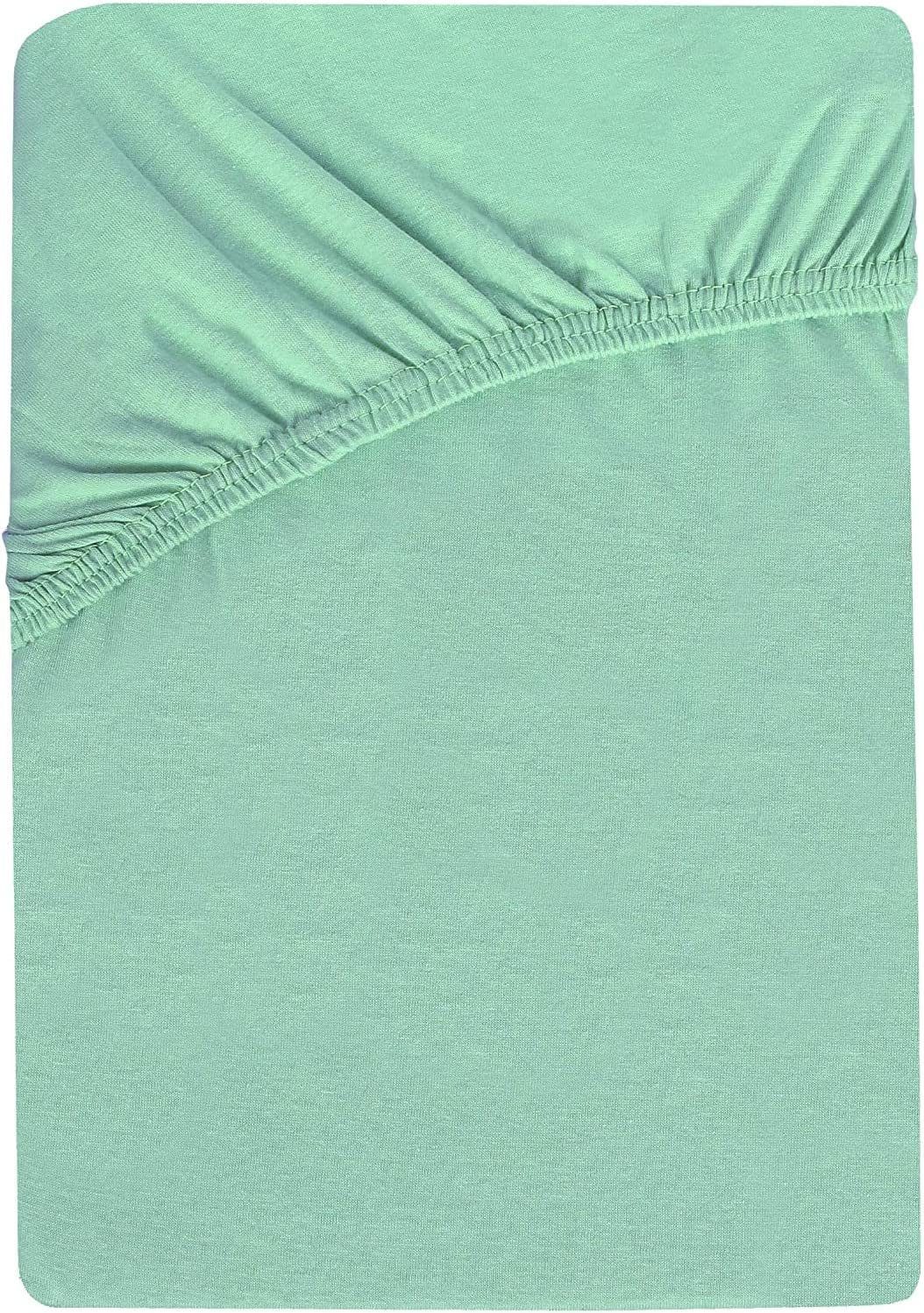 GREEN MARK Textilien Spannbettlaken Jersey Spannbetttuch in vielen Größen und Farben, 100% Baumwolle, Gummizug: rundum, (1 Stück), Jersey Spannbettlaken, Spannbetttuch in vielen Größen und Farben