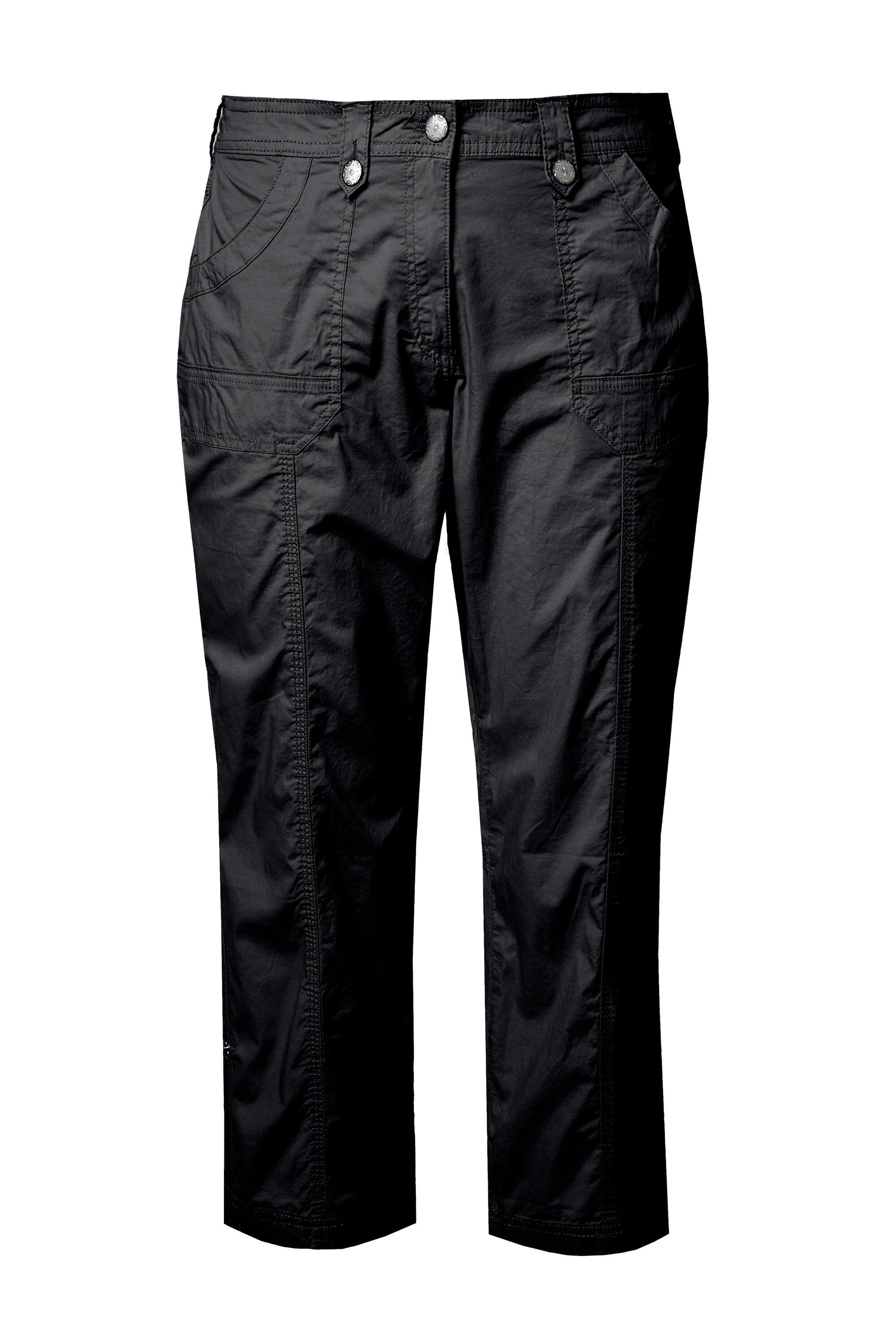 Ulla Popken Funktionshose 7/8-Cargohose Krempelriegel Komfortbund günstig online kaufen