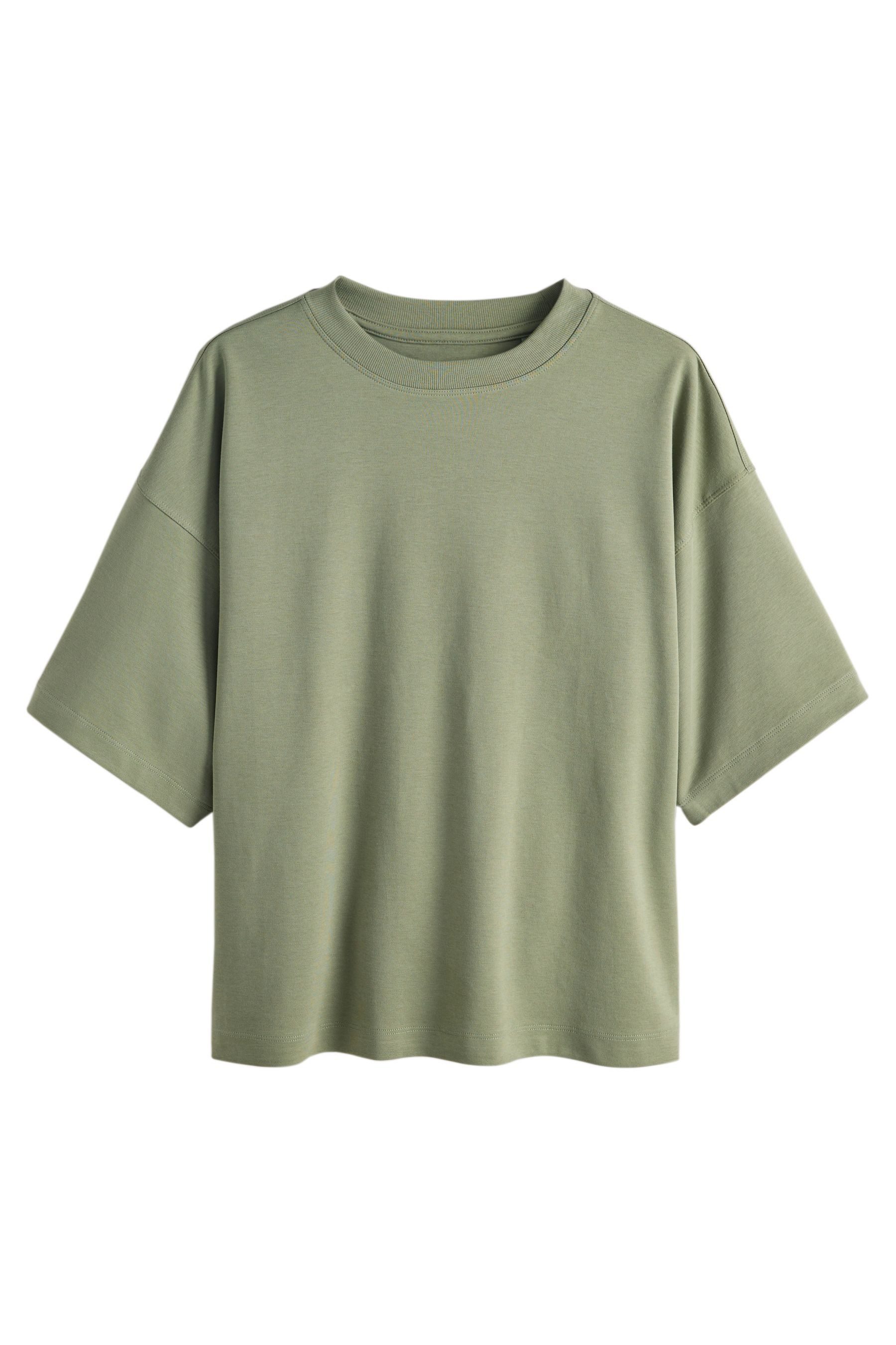 T-Shirt Kastiges Relaxed Fit Oversized-T-Shirt, Kurzgröße