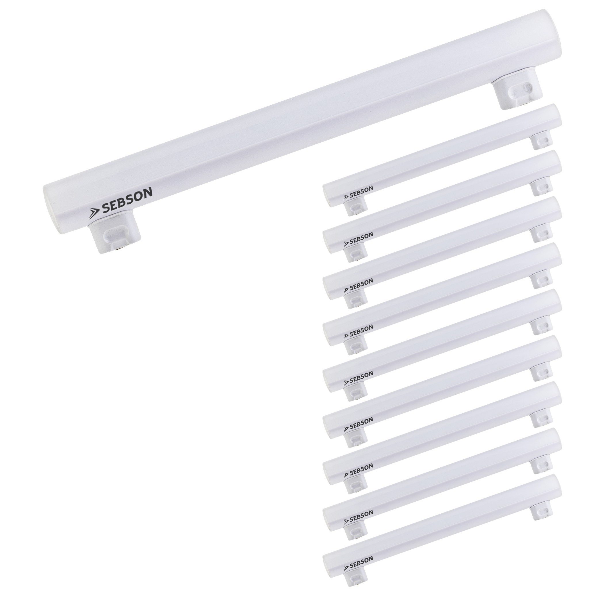 SEBSON LED-Leuchtmittel LED Lampe S14S 30cm 4w warmweiß Linienlampe - 10er Pack, 10 St.