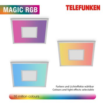 Telefunken LED Panel 319704TF, LED fest verbaut, Farbwechsler, Kaltweiß, Neutralweiß, Tageslichtweiß, Warmweiß, Deckenleuchte Panel CCT Steuerung Magic RGB Beleuchtung Centerlight