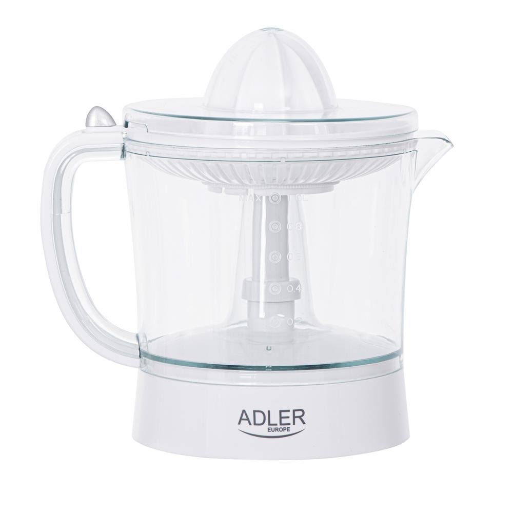Adler Zitruspresse AD 4009, 60 W, 1L, 2 Presskegel, Saftpresse, Entsafter, Orangenpresse, weiß