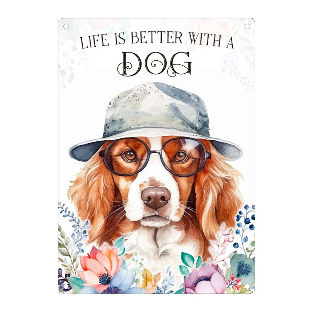 Metallschild Hundeschild KOOIKERHONDJE - Dekoschild mit Hunderasse, Geschenk