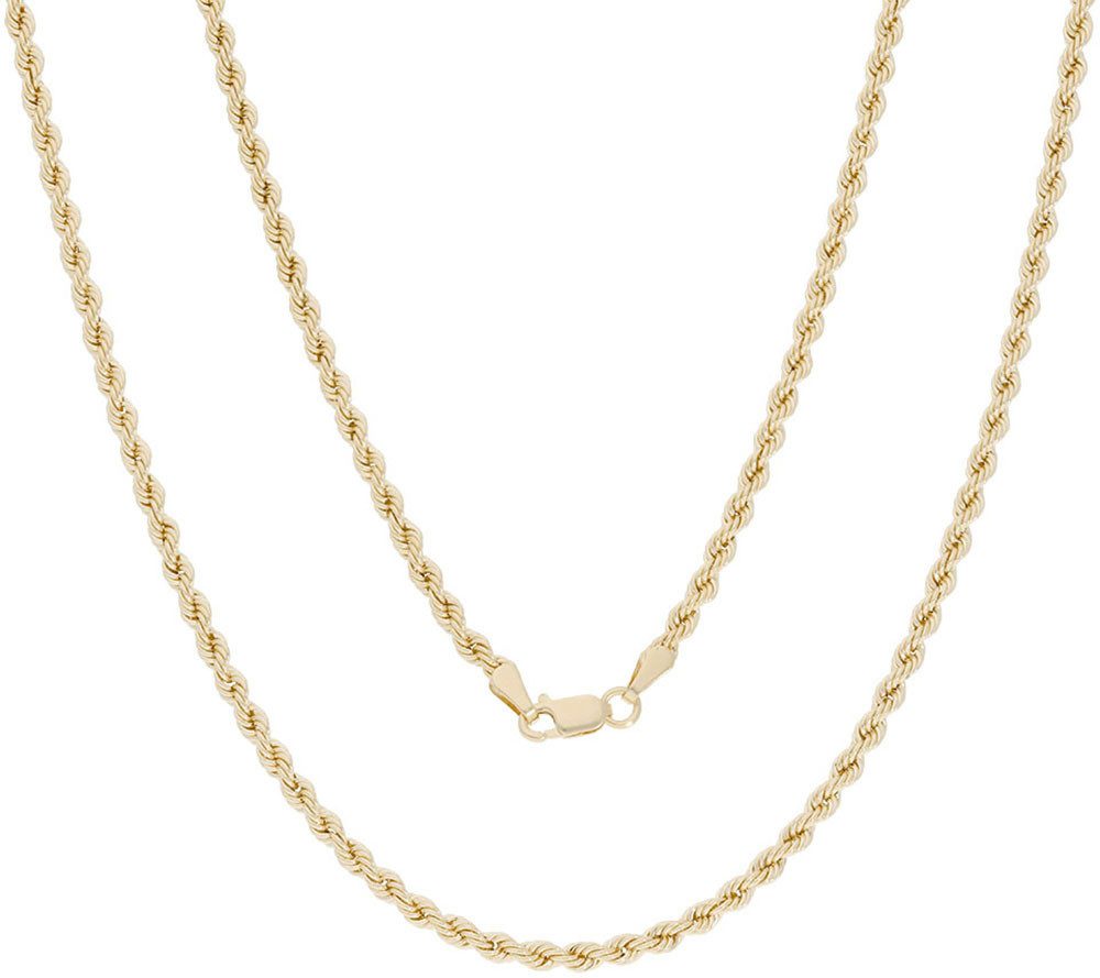 Collierkettchen Schmuck Geschenk Gold 585 Kordelkettengliederung 3,0 mm breit