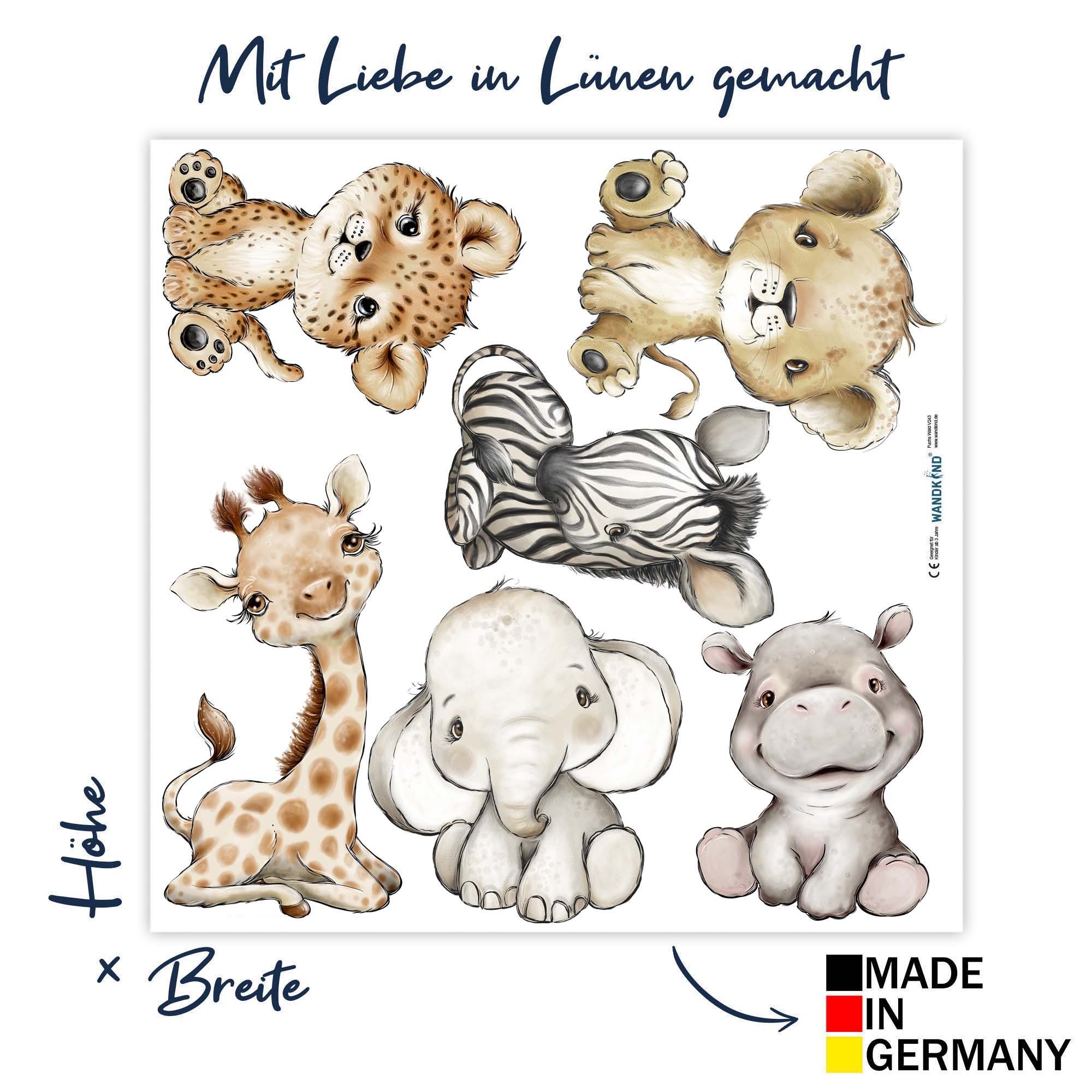 WANDKIND Wandtattoo Tiere Afrika V351, Selbstklebend günstig online kaufen