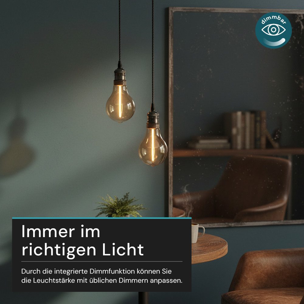 LUXULA LED-Leuchtmittel LUXULA LED-Leuchtmittel E27 2 W 1800 K Warmweiß, E27, Warmweiß, LED Leuchtmittel für klassisches, hochwertiges Design