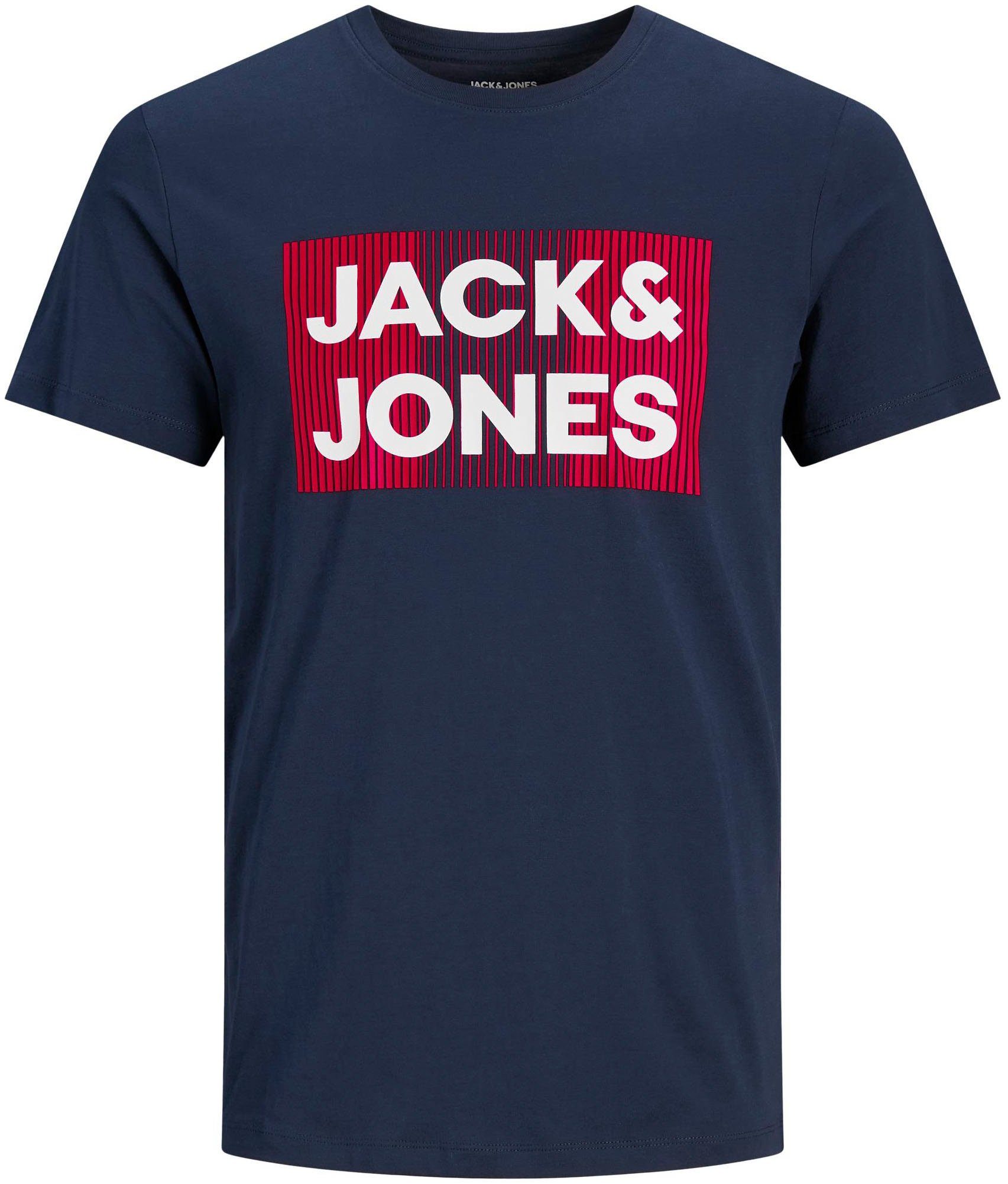 CORP LOGO 3er-Pack) navy, weiß schwarz, & (Packung, Jack T-Shirt TEE Jones 3-tlg.,