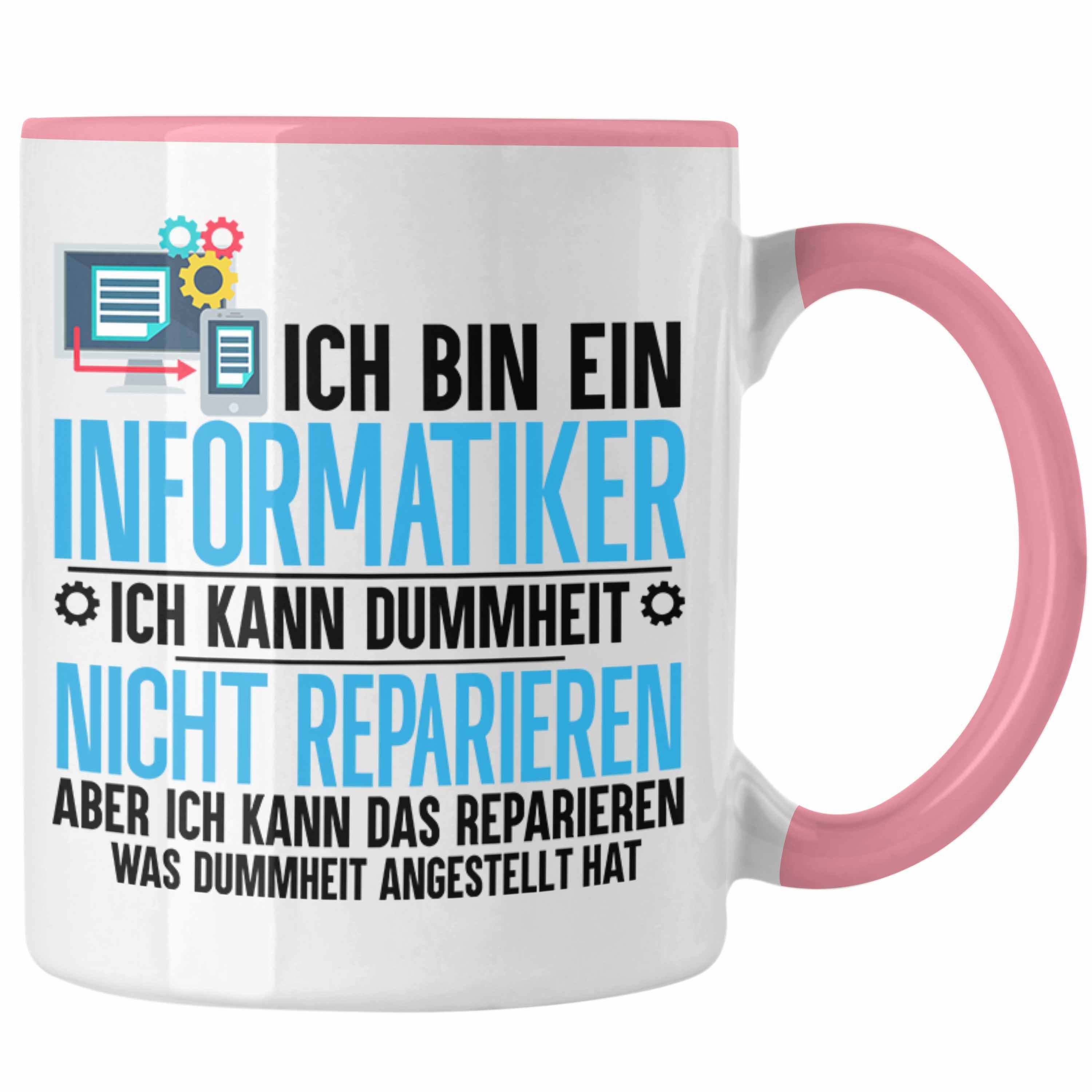 Trendation Rosa Geschenkidee Trendation Tasse Spruch Geschenk Informatiker Lustiger Tasse Programmierer Nerd Coder -