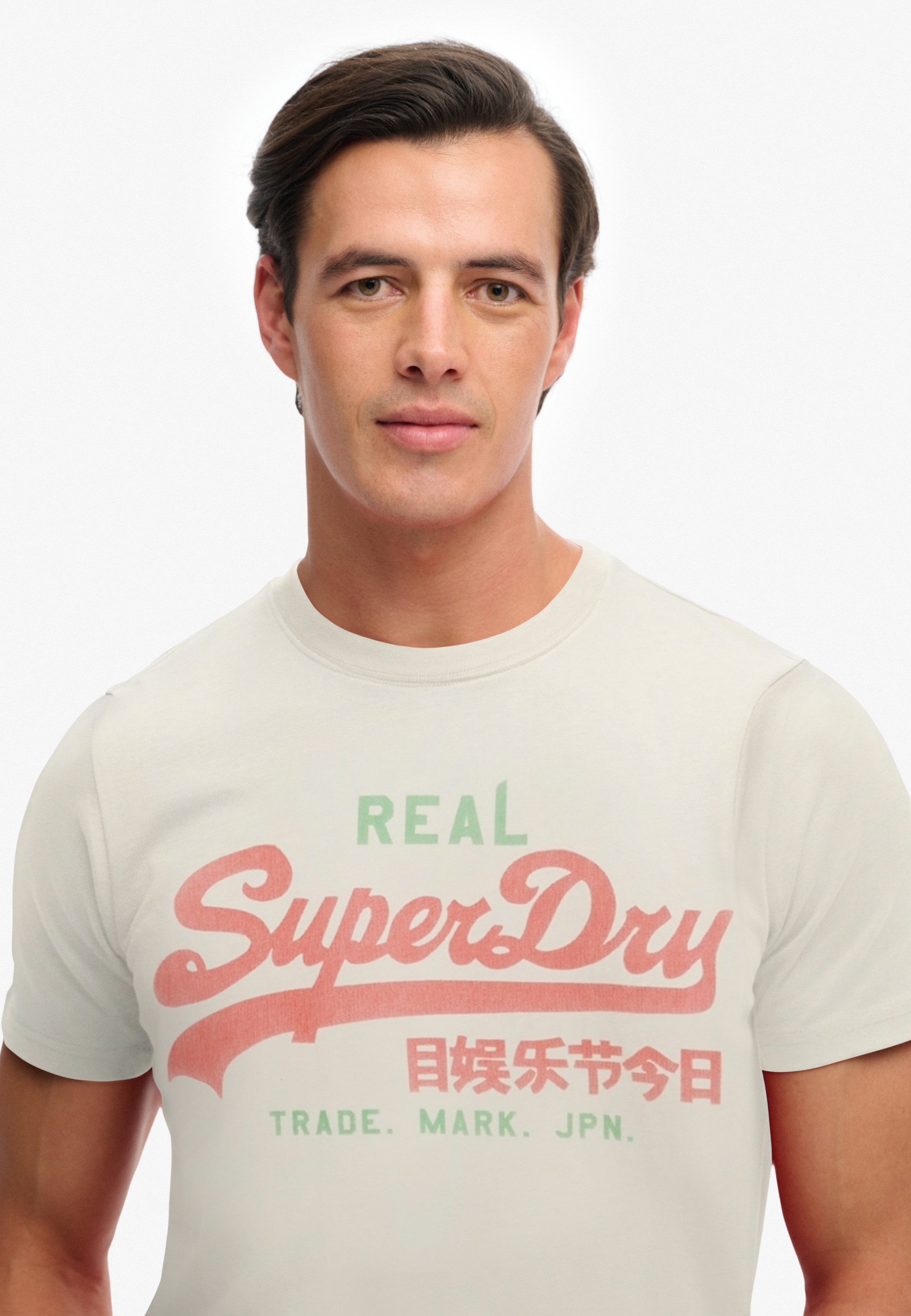 Superdry Rundhalsshirt VL CLASSIC TEE mit klassischem Vintage-Logo Print