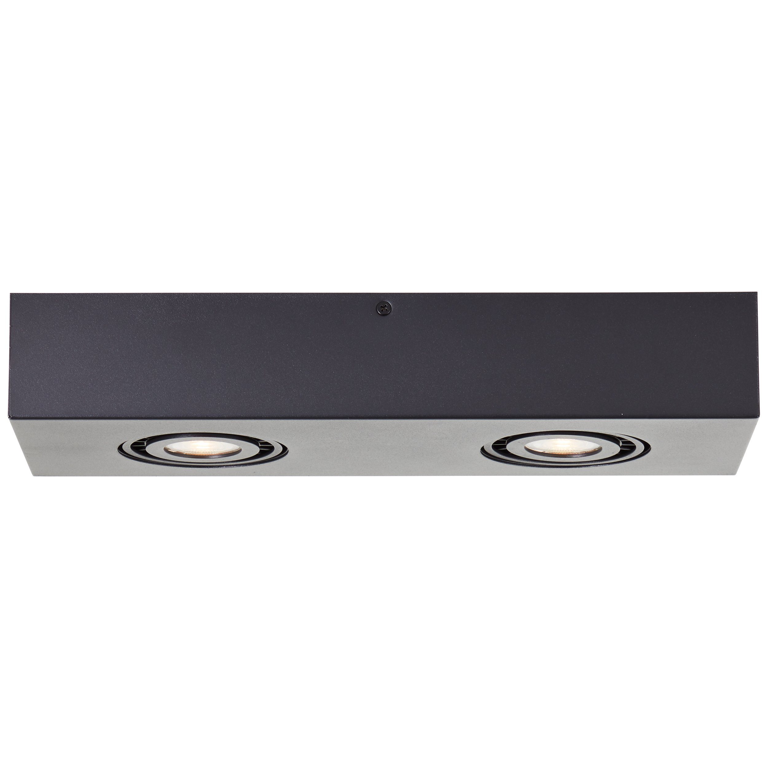 LED, Doro Metall, Deckenleuchte Doro, 2flg Deckenleuchte W 2x sand Brilliant GU10, LED 4,5 schwarz,