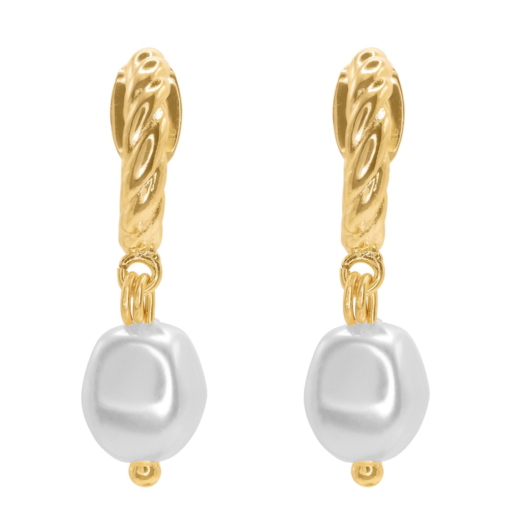 goldfarben mit Paar Perle Geschenkverpackung), (Ohrringe, inkl. Ohrstecker Jana Damen Ohrringe Heideman