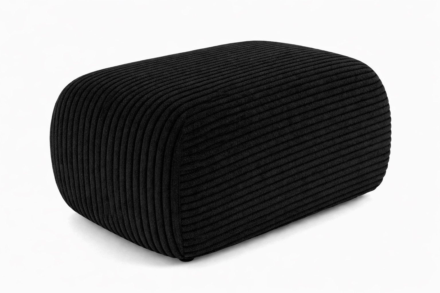 Kaiser Möbel Pouf Sitzpouf für Wohnzimmer, Cordstoff Poso, BIS, zusätzliche Sitzgelegenheit Fußhocker zum Sofa oder Ecksofa