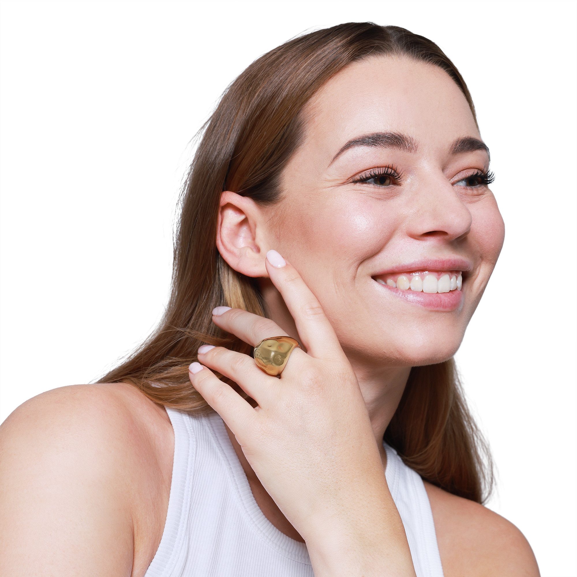 Heideman Fingerring Jessic goldfarben (Ring, 1-tlg., inkl. Geschenkverpackung), Damenring