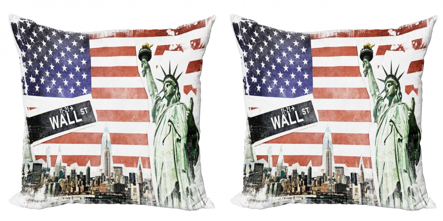 Kissenbezug »Modern Accent Doppelseitiger Digitaldruck«, Abakuhaus (2  Stück), Amerikanische Flagge New York online kaufen | OTTO