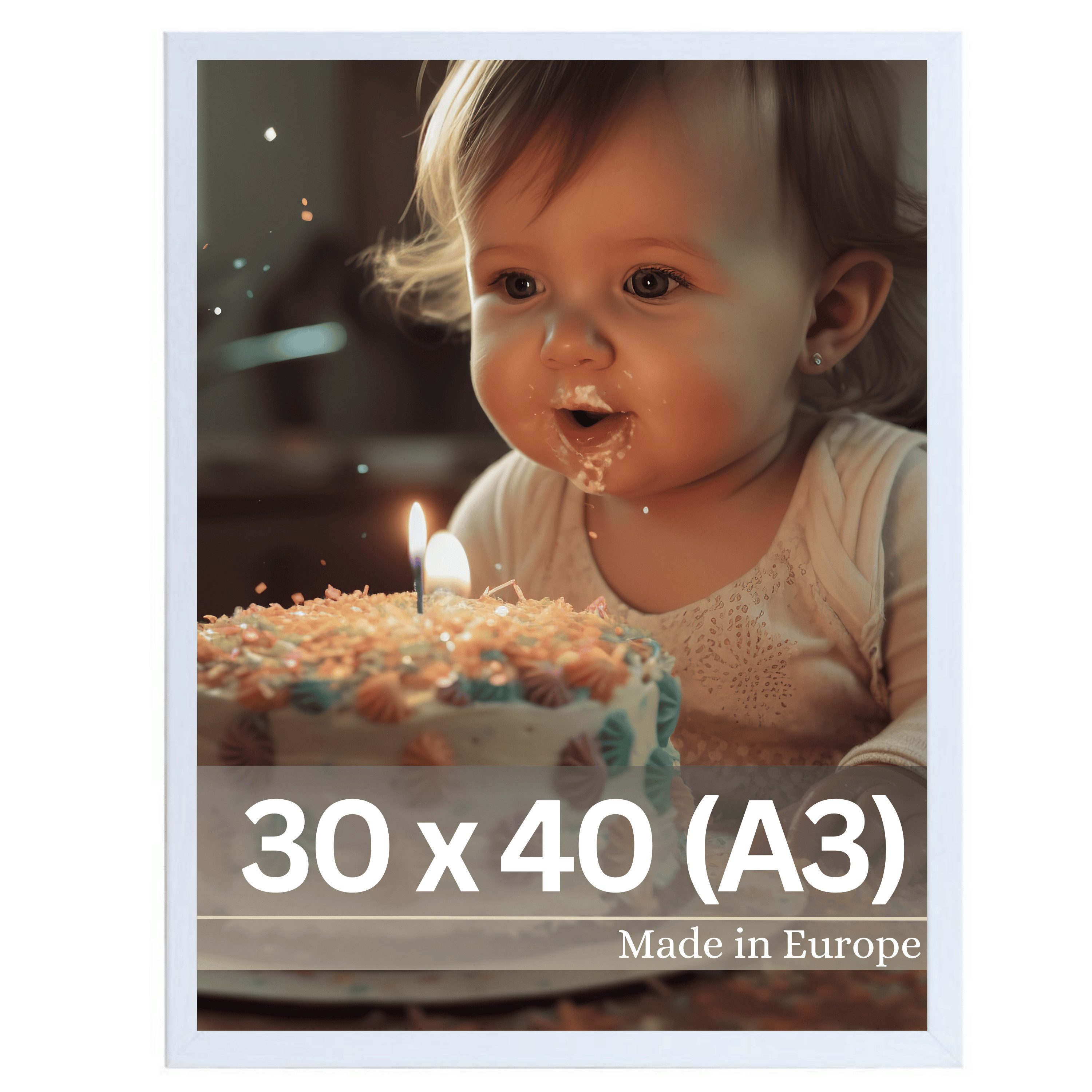 Victor (Zenith) Bilderrahmen Klee, Bilderrahmen Weiß 30x40 cm, Bilderrahmen günstig online kaufen