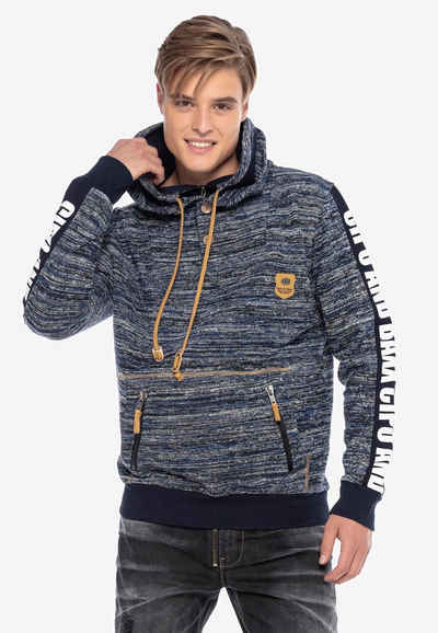 Cipo & Baxx Strickpullover mit kuscheligem Schalkragen