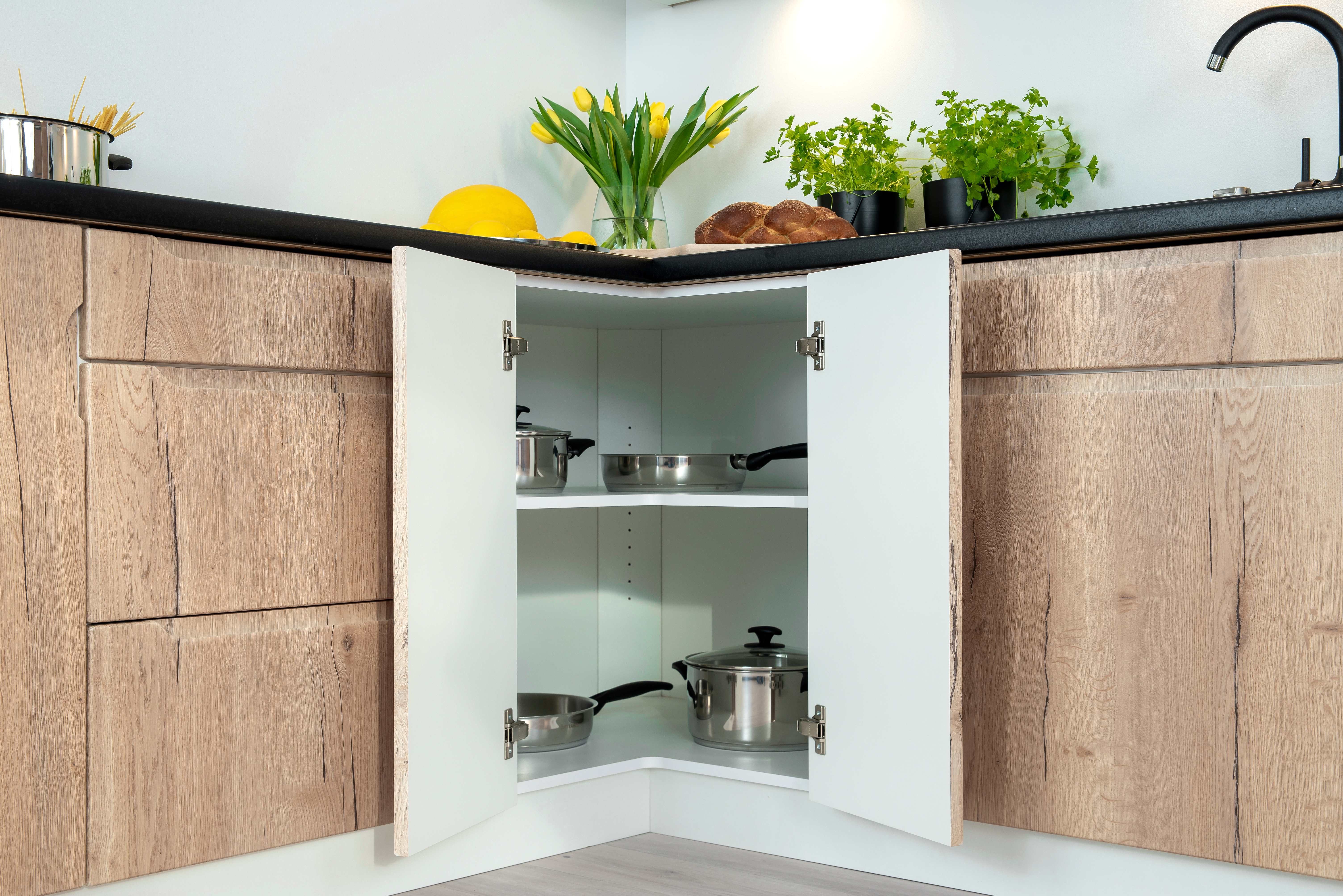 ROYAL24_MARKT Spülenunterschrank D80ZL - Zivora - Praktische Küchenlösung (Küchen Spülenunterschrank, 1-St., Premium - Zivora) Edles Design - Top Material - Hochwertig