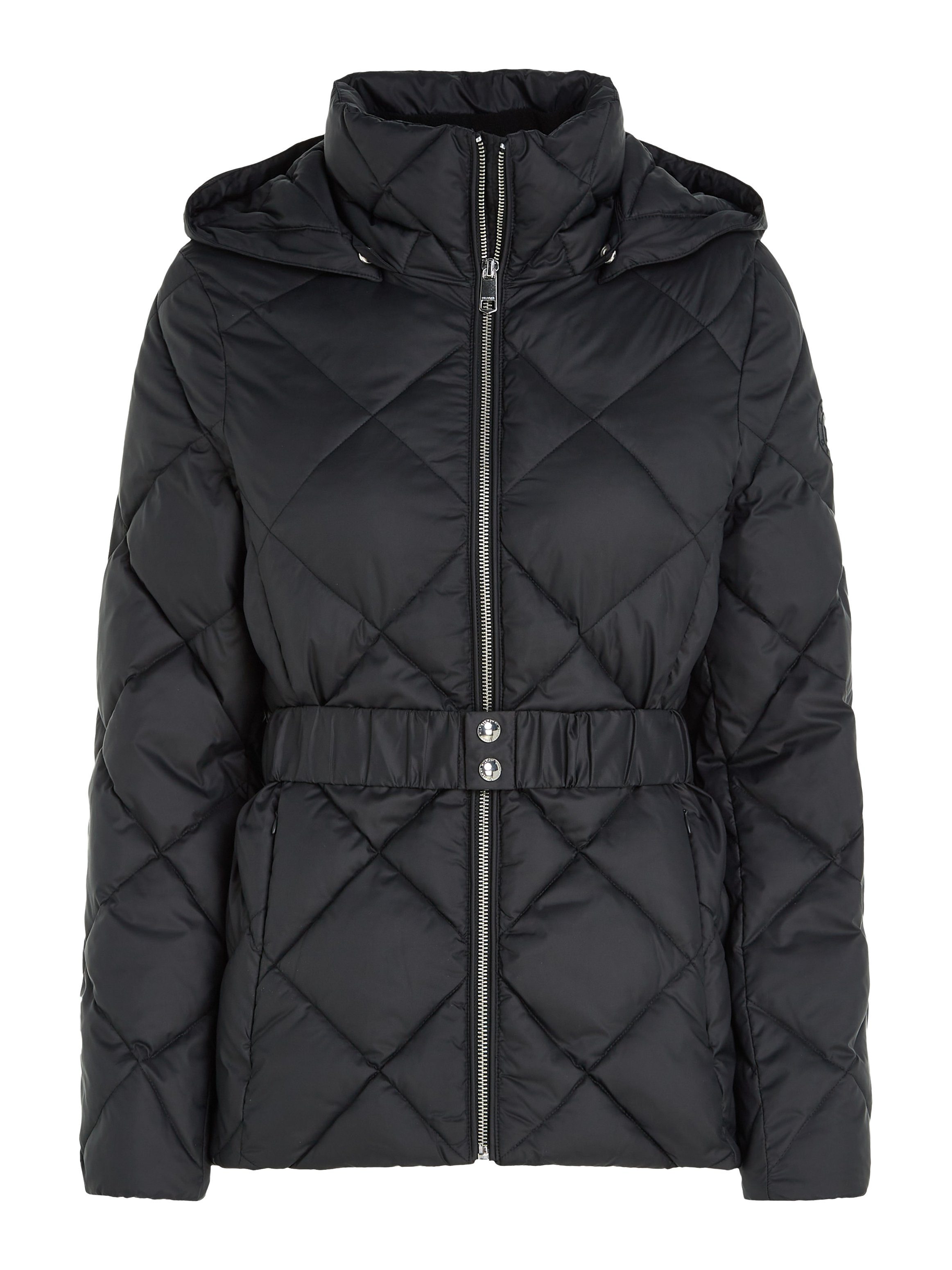 Logostickerei ELEVATED mit QUILTED JACKET Hilfiger Steppjacke BELTED Tommy