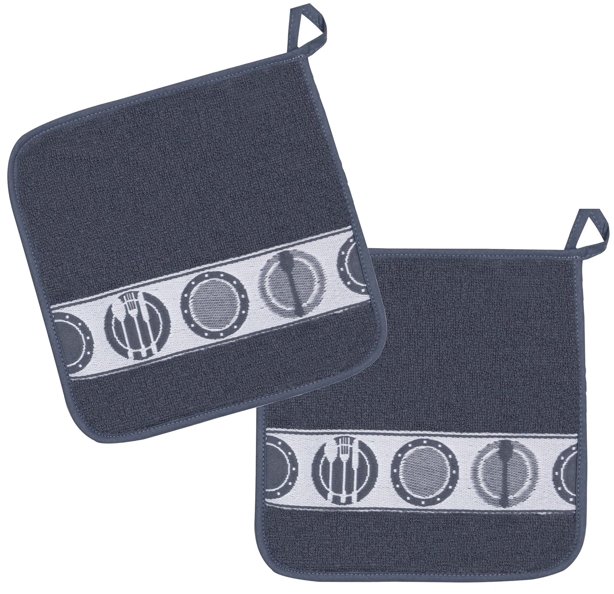 Kracht Topflappen Teller, (2-tlg., 2-teilig), 2er Set Topflappen, Baumwoll günstig online kaufen