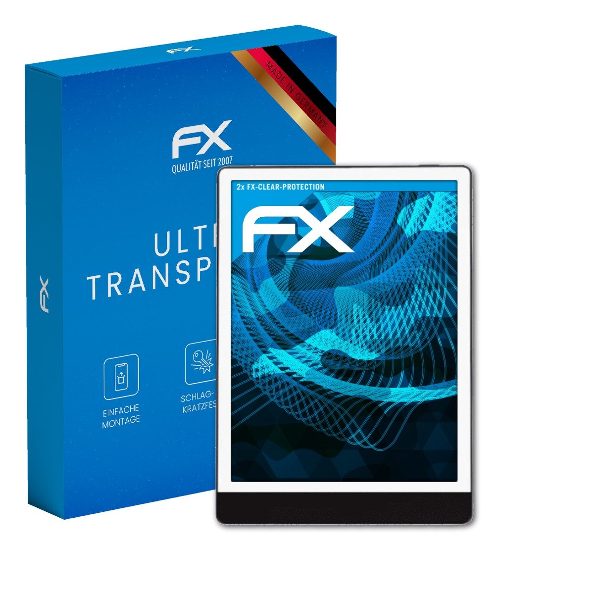 atFoliX Schutzfolie Displayschutz für Bigme S3 Color, (2 Folien), Ultraklar und hartbeschichtet