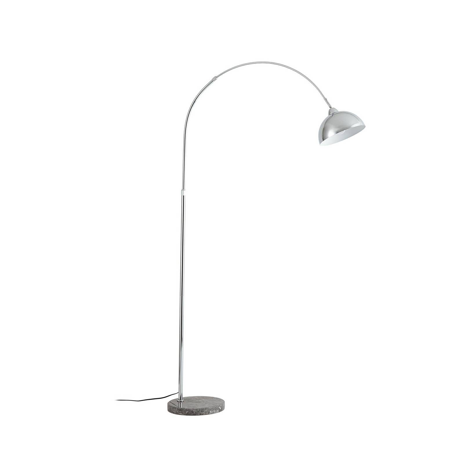 Lindby Bogenlampe Tonka, Metall, Chrom IP20, 1 x 15 W LED