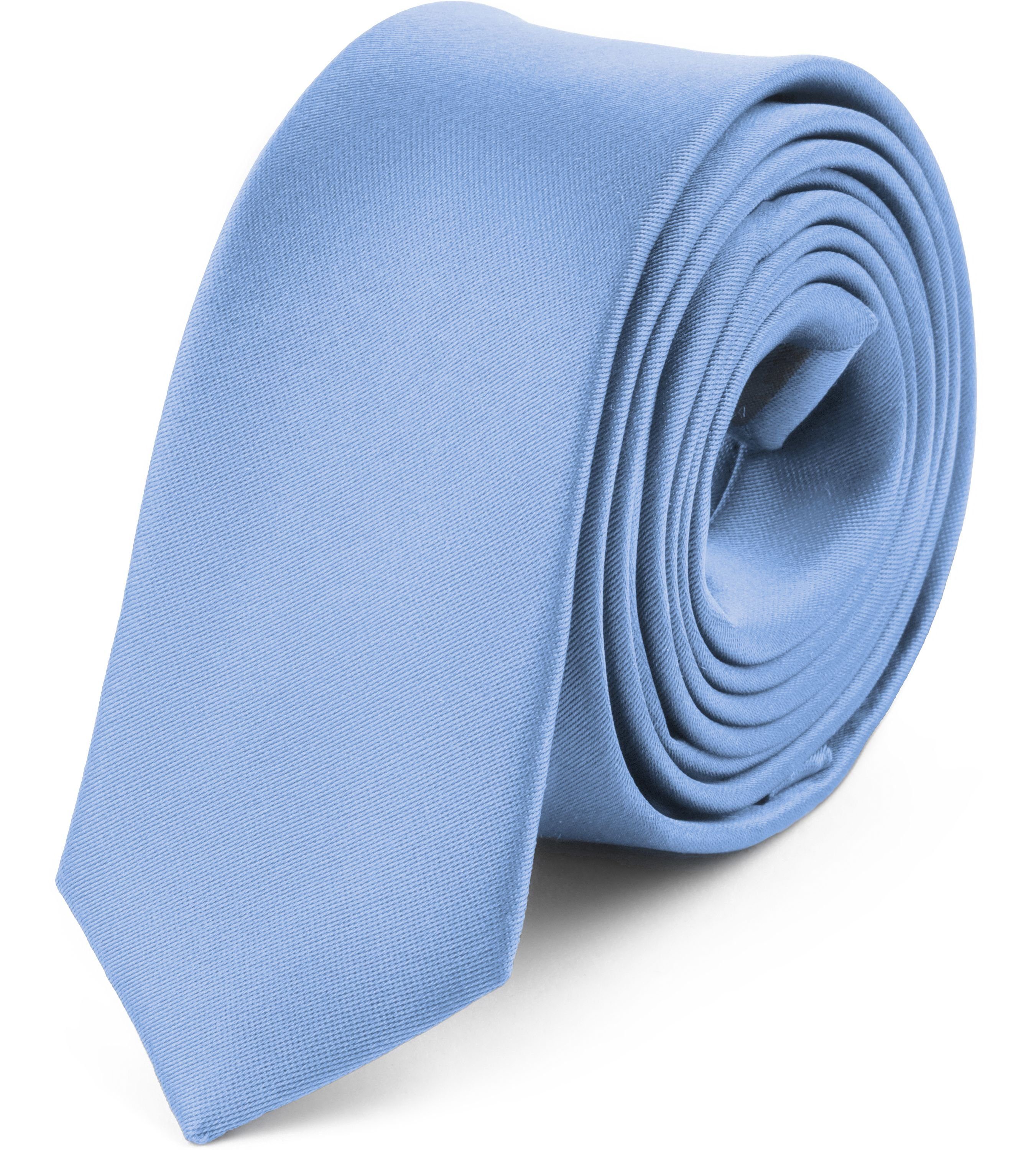 Ladeheid Krawatte Herren Schmale Krawatte SP-5 (150cm x 5cm) (Set, 1-St) Indigo