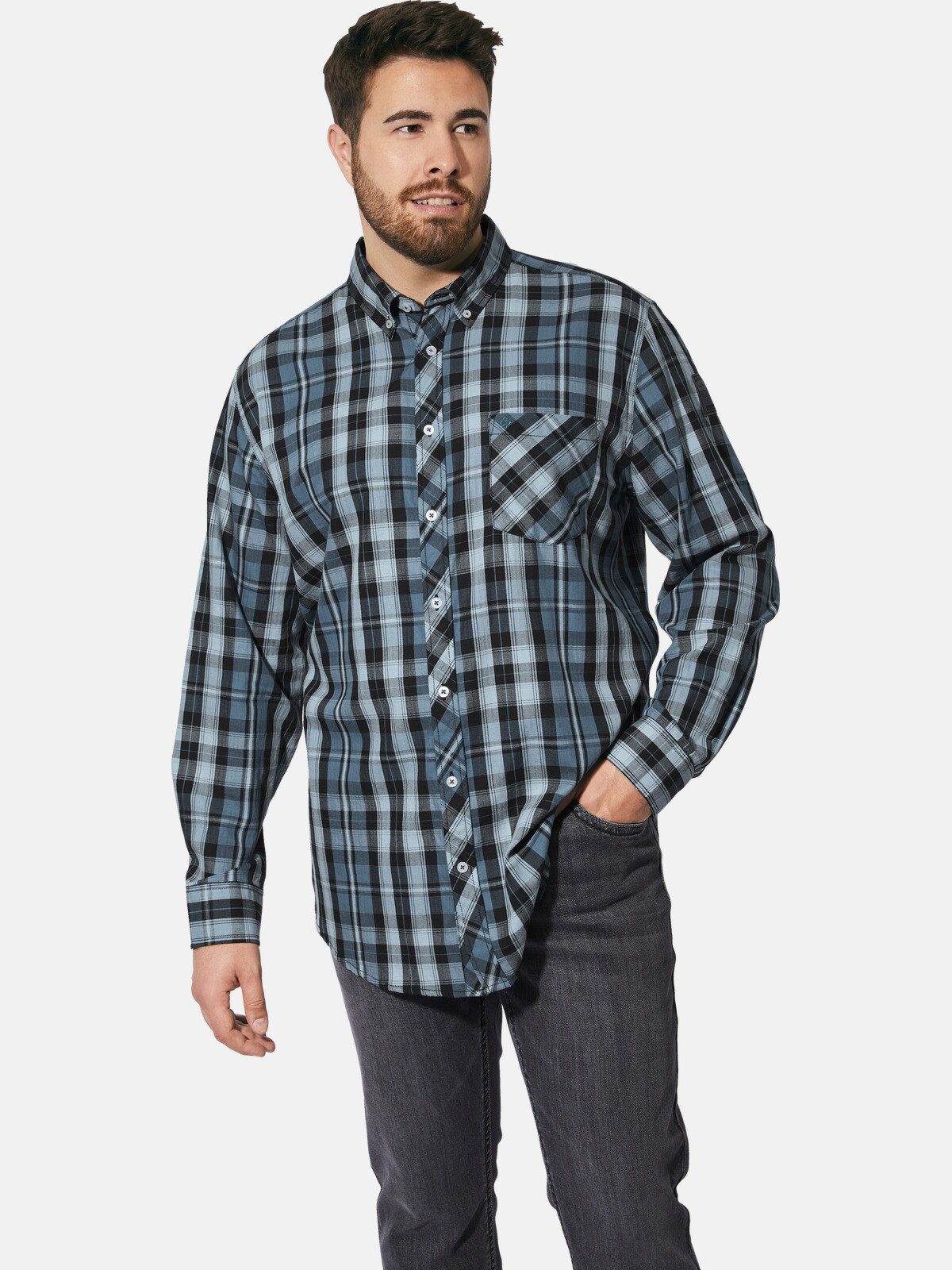 Charles Colby Langarmhemd DUKE PEREGRINE mit Brusttasche günstig online kaufen