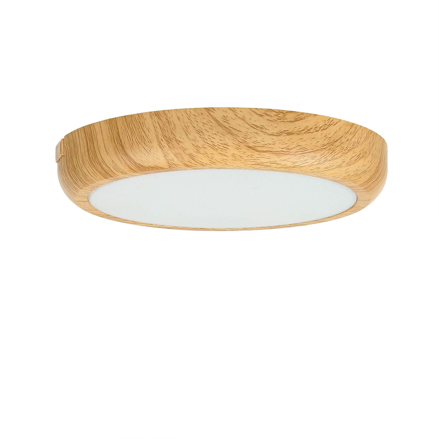Licht-Erlebnisse Deckenleuchte LARA, LED, LED Holz (Kiefer) Weiß D: 17 cm 4400 K 1450 lm Wohnzimmer