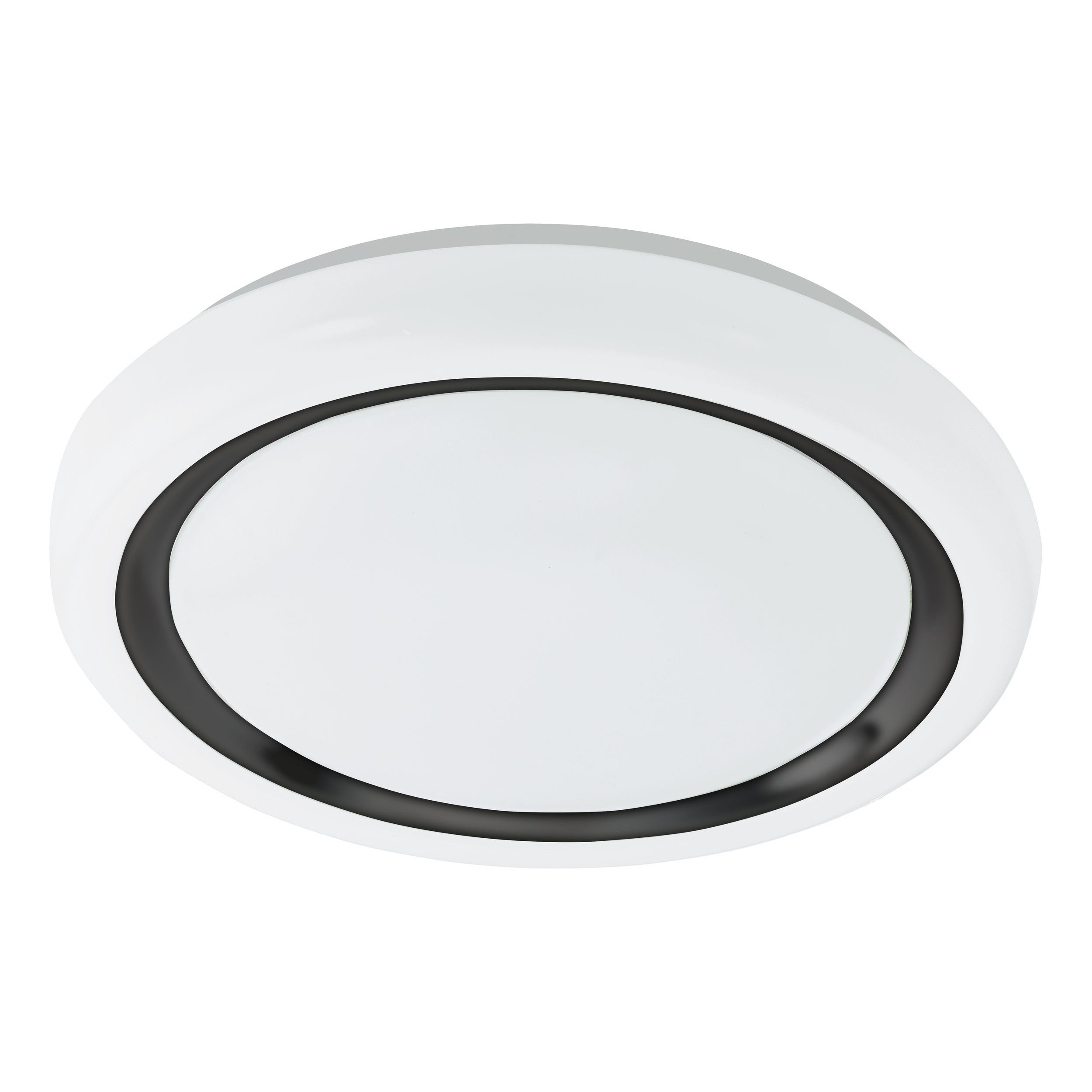 EGLO LED Deckenleuchte Capasso, Leuchtmittel inklusive, aus Metall und Kunststoff in Weiß und Schwarz, Lampe Decke, Ø34cm