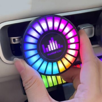 yozhiqu LED Lichtleiste Auto-Lufterfrischer Diffusor Zubehör - Aromatherapie LED-Lichter, Schaffen Sie eine entspannende Atmosphäre mit Hintergrundmusik