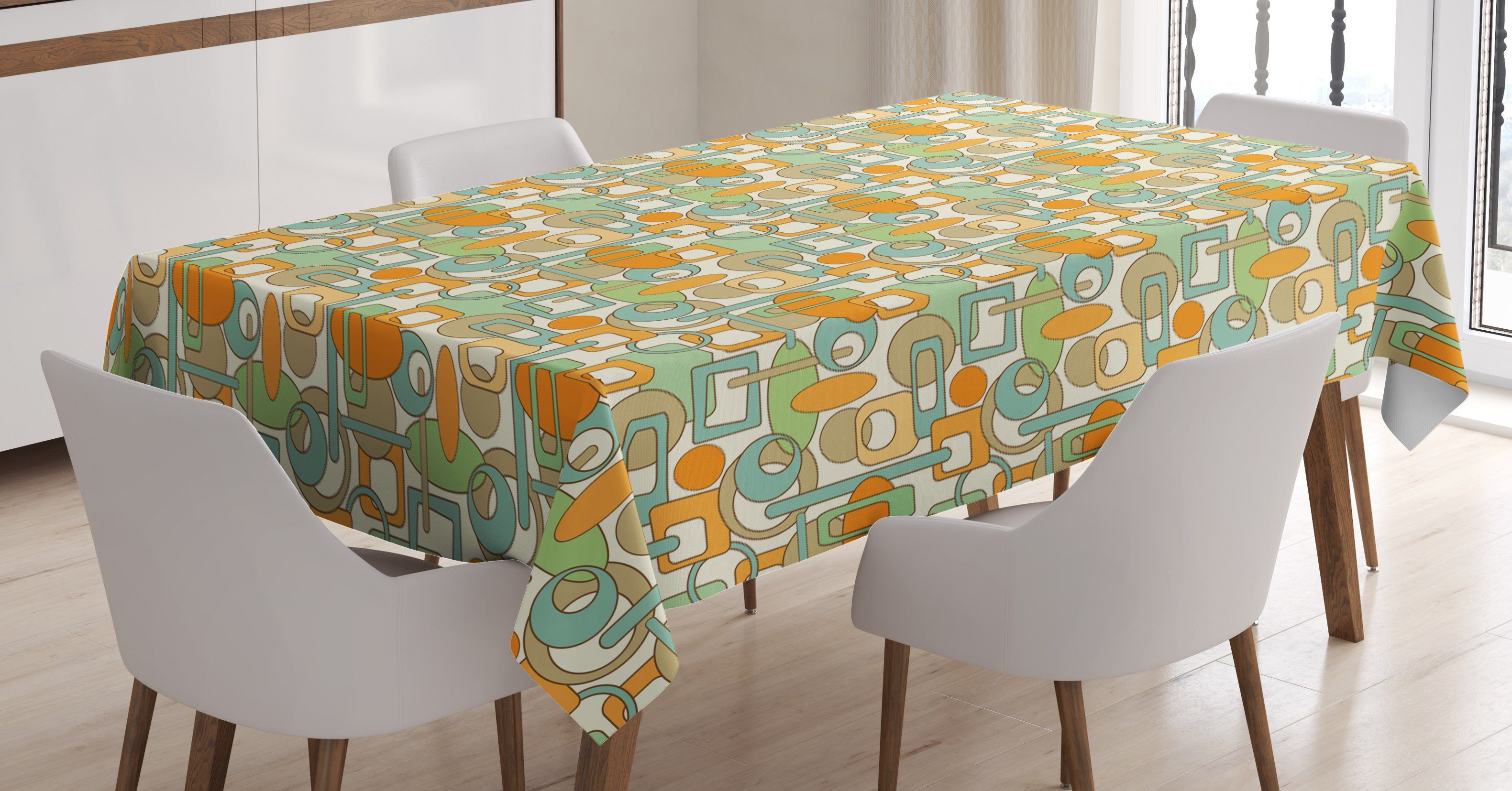 Klare den Abstrakte Farbfest Bereich Tischdecke Außen Farben, Geometrisch geeignet Waschbar Formen Für Abakuhaus Mix