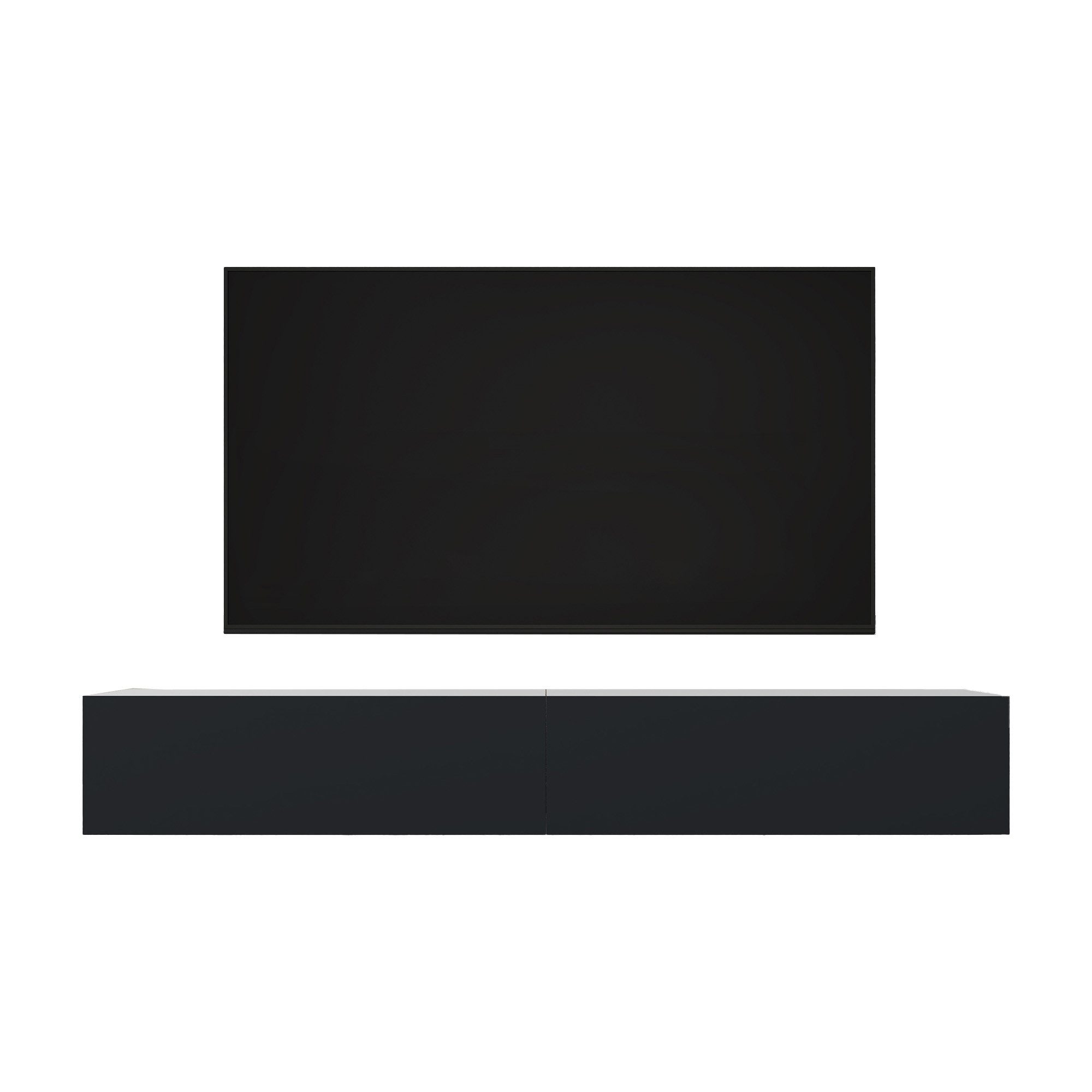 doporro TV-Board TV-schrank Fernsehschrank Low-Board TV-Tisch Wand-hängend F02