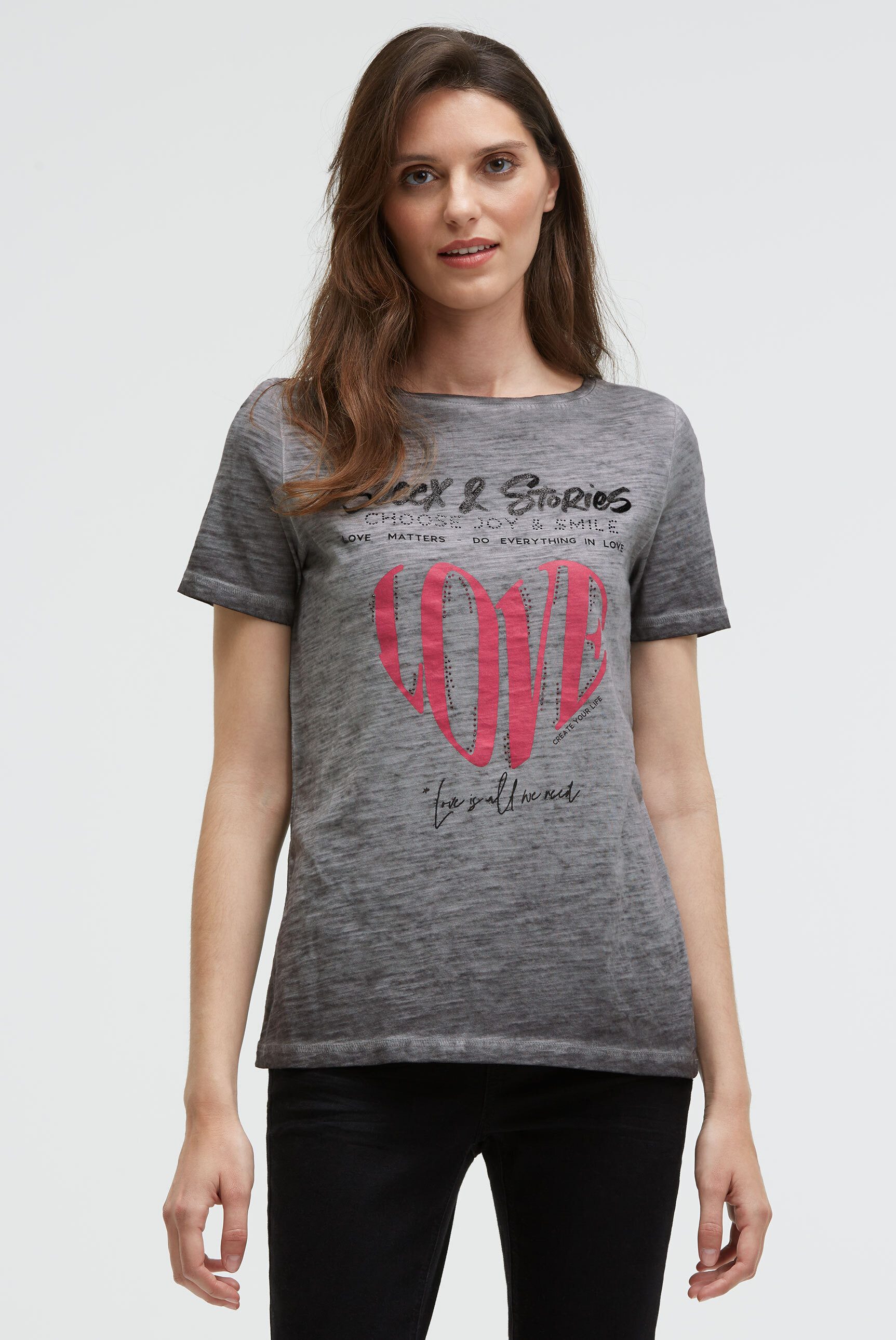 SOCCX Rundhalsshirt mit U-Boot-Ausschnitt günstig online kaufen