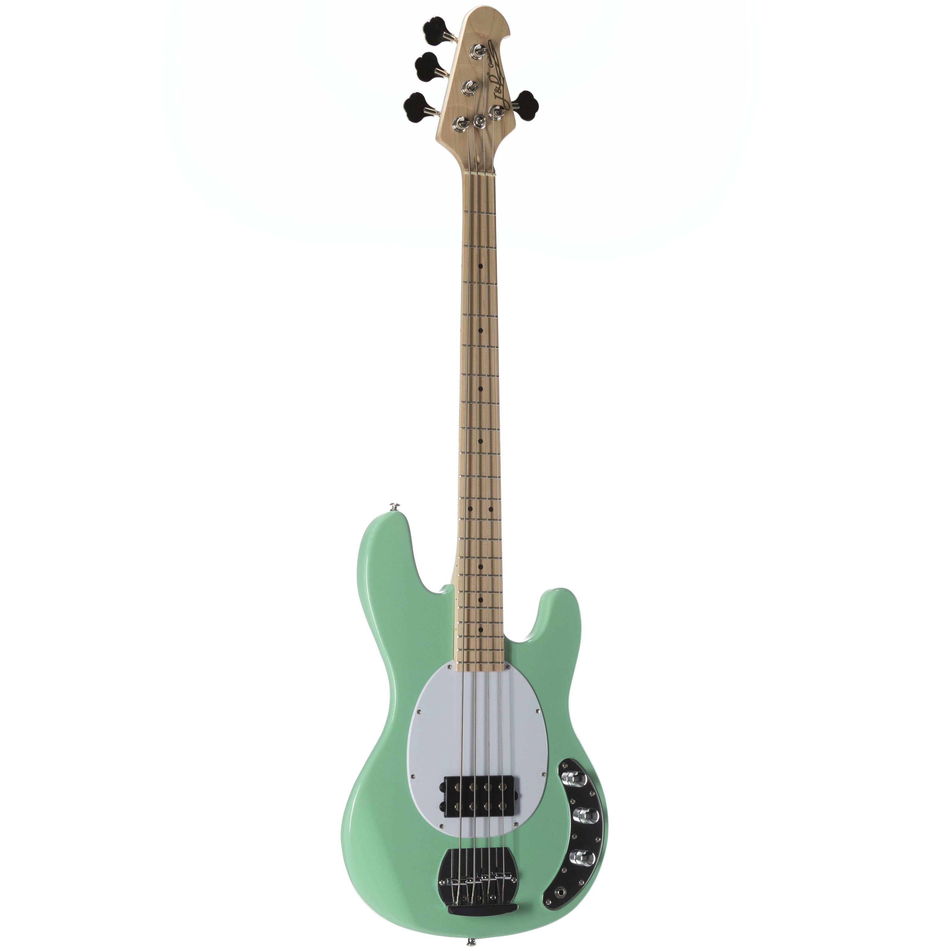 J & D E-Bass, JD MMB E-Bass Surf Green 4-Saiter Lindekorpus Geschraubter Ahornhals 21 Bünde MMB Humbucker Passive Elektronik Chrom Hardware Hochglanz-Finish, E-Bässe, 4-Saiter E-Bässe, J&D MMB E-Bass, Surf Green, 4-Saiter, MMB Humbucker, Passive