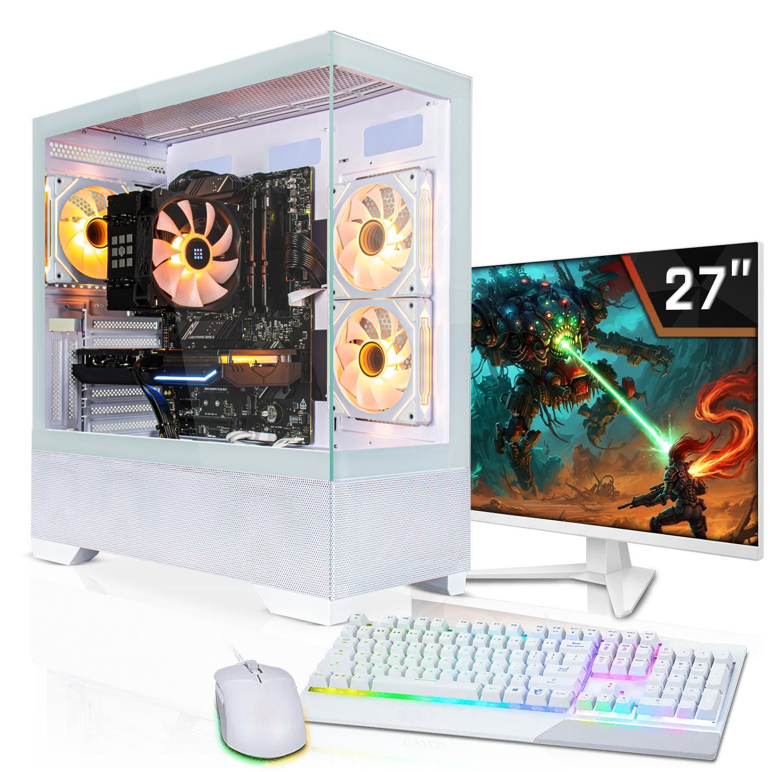 SYSTEMTREFF AMD Ryzen 7 5700X mit Nvidia GeForce RTX 5060 8GB Gaming-PC-Komplettsystem (27", AMD 5700X 5700X, Nvidia GeForce RTX 5060, 16 GB RAM, 1000 GB SSD)