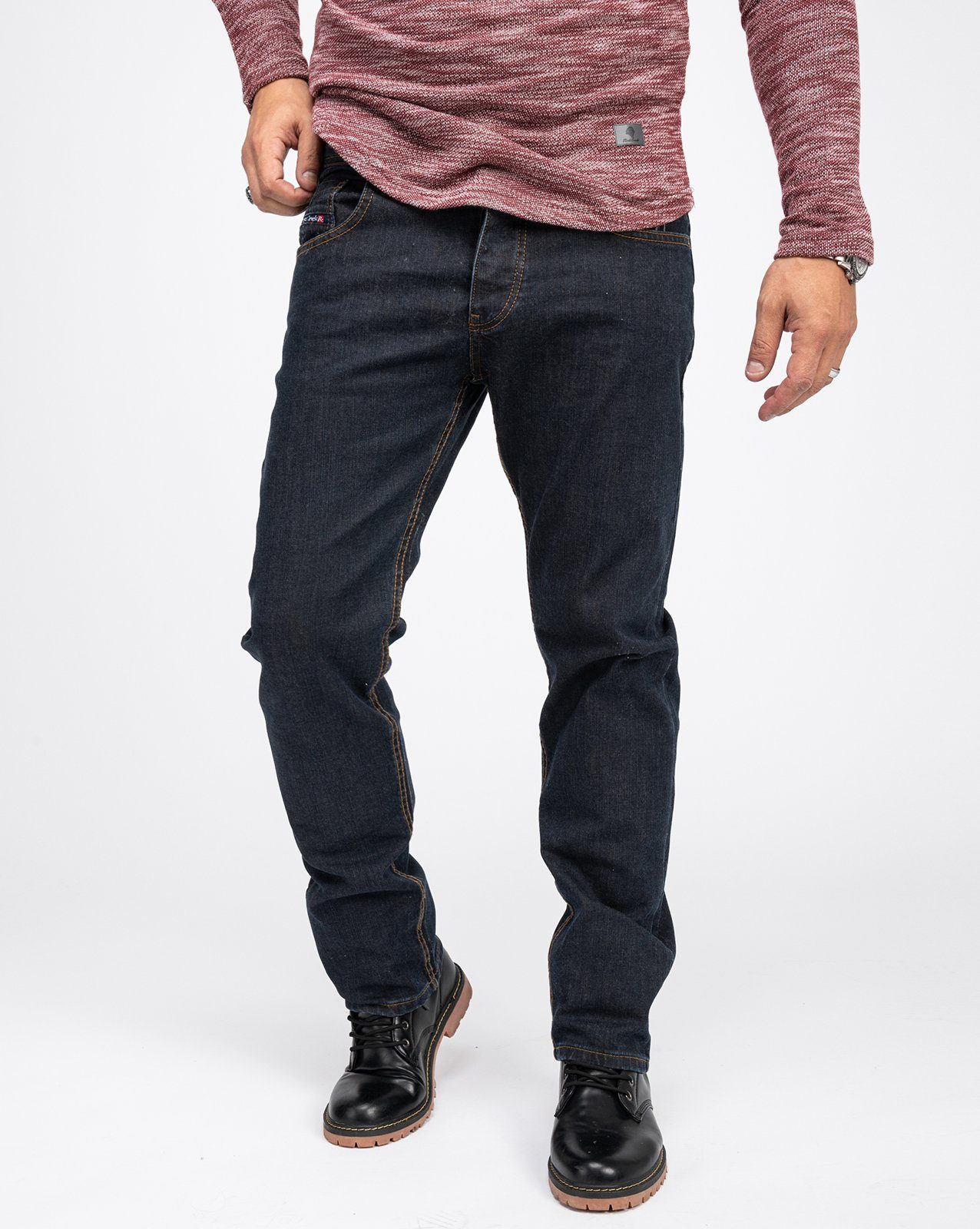 Rock Creek Straight-Jeans Herren Jeans Rinsedwashed Denim RC-2165