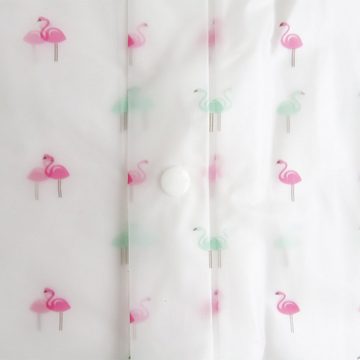 Sonia Originelli Regenponcho Kinder Regenjacke Maritim Flamingo Anker Regenschutz Mantel Kapuze, Transparent