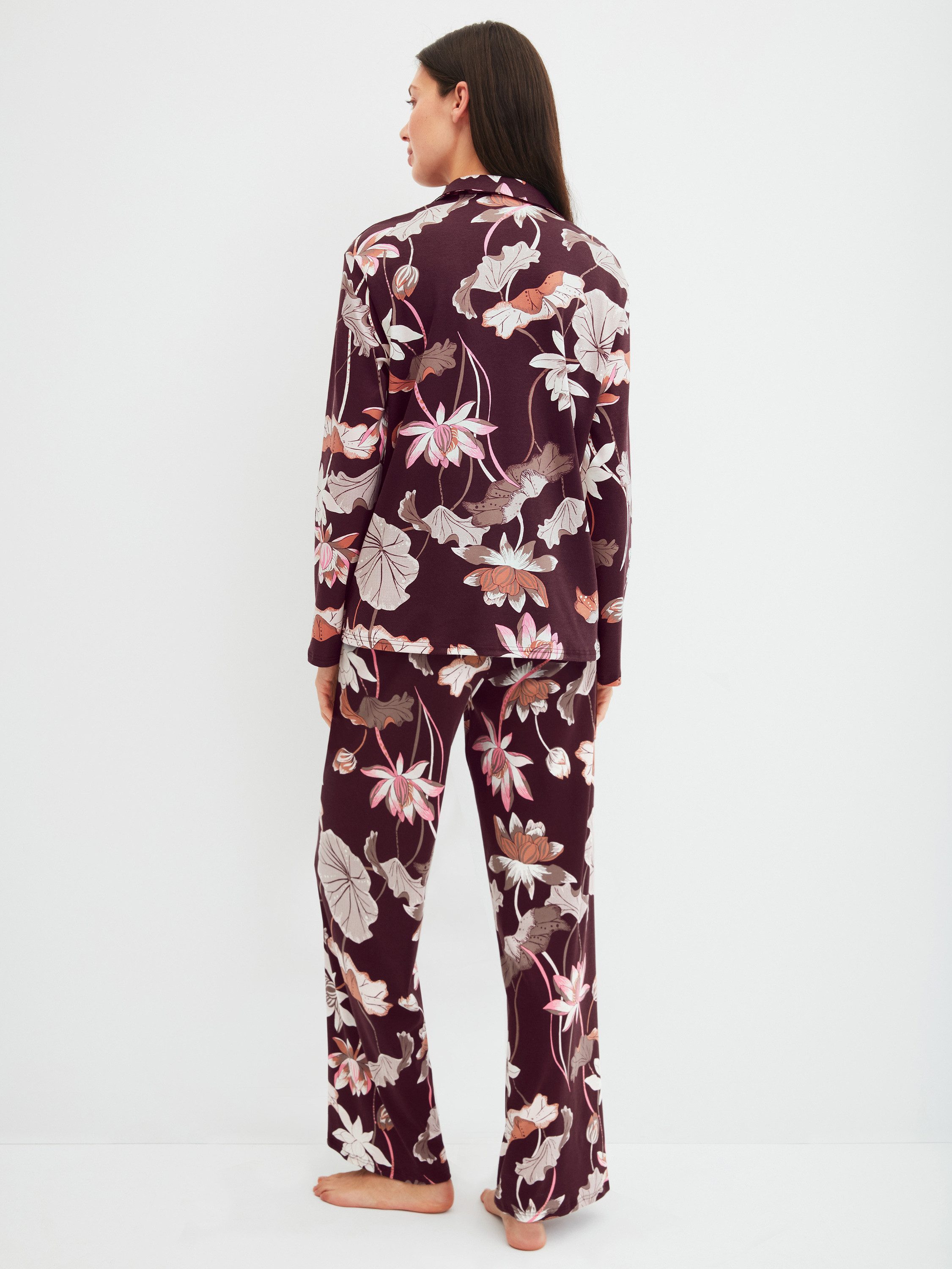 CALIDA Pyjama Botanic Dreams Damen (2 tlg) aus 100% hochwertiger Baumwolle