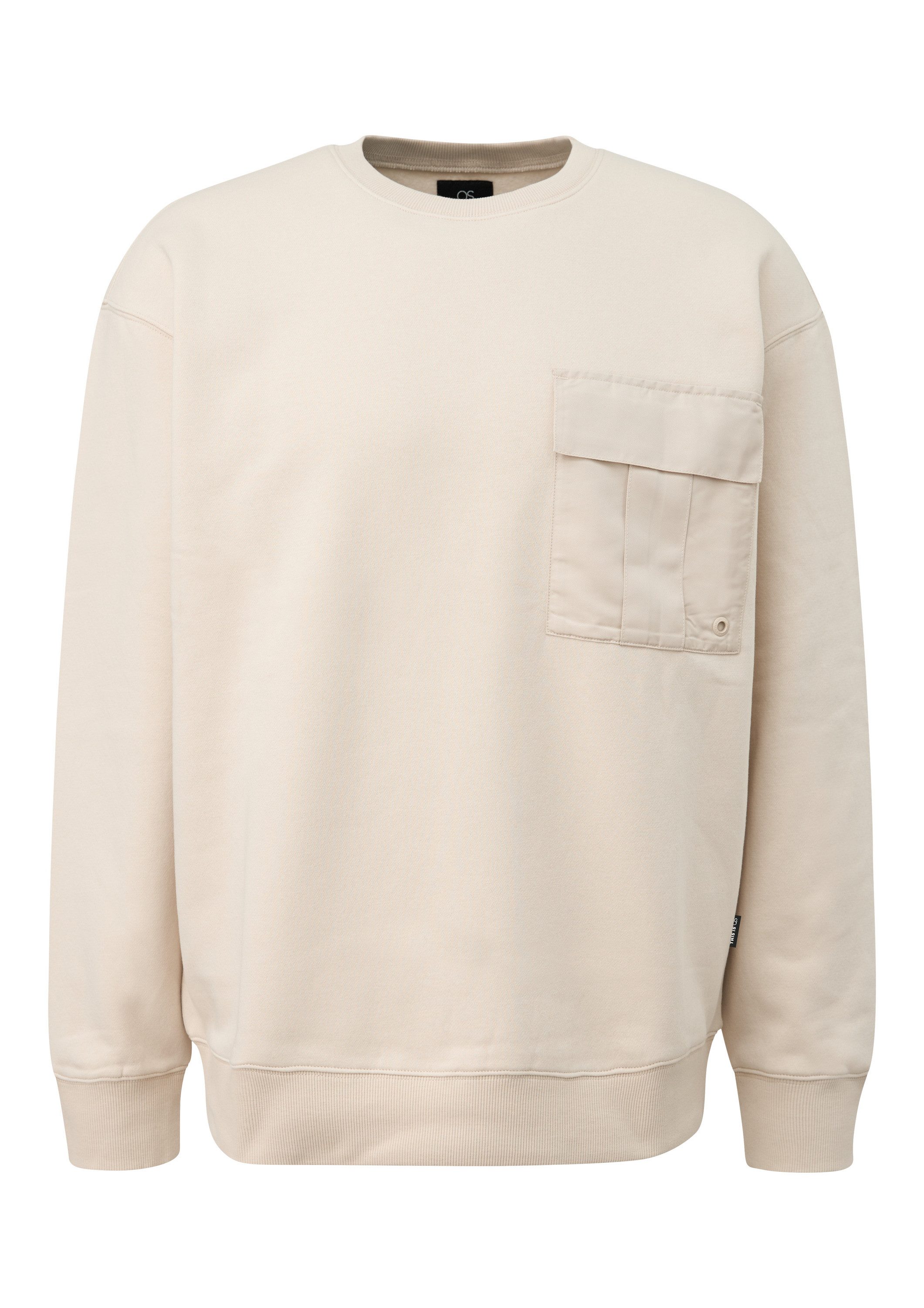 QS Sweatshirt Sweatshirt Sweatshirt mit Brusttasche günstig online kaufen