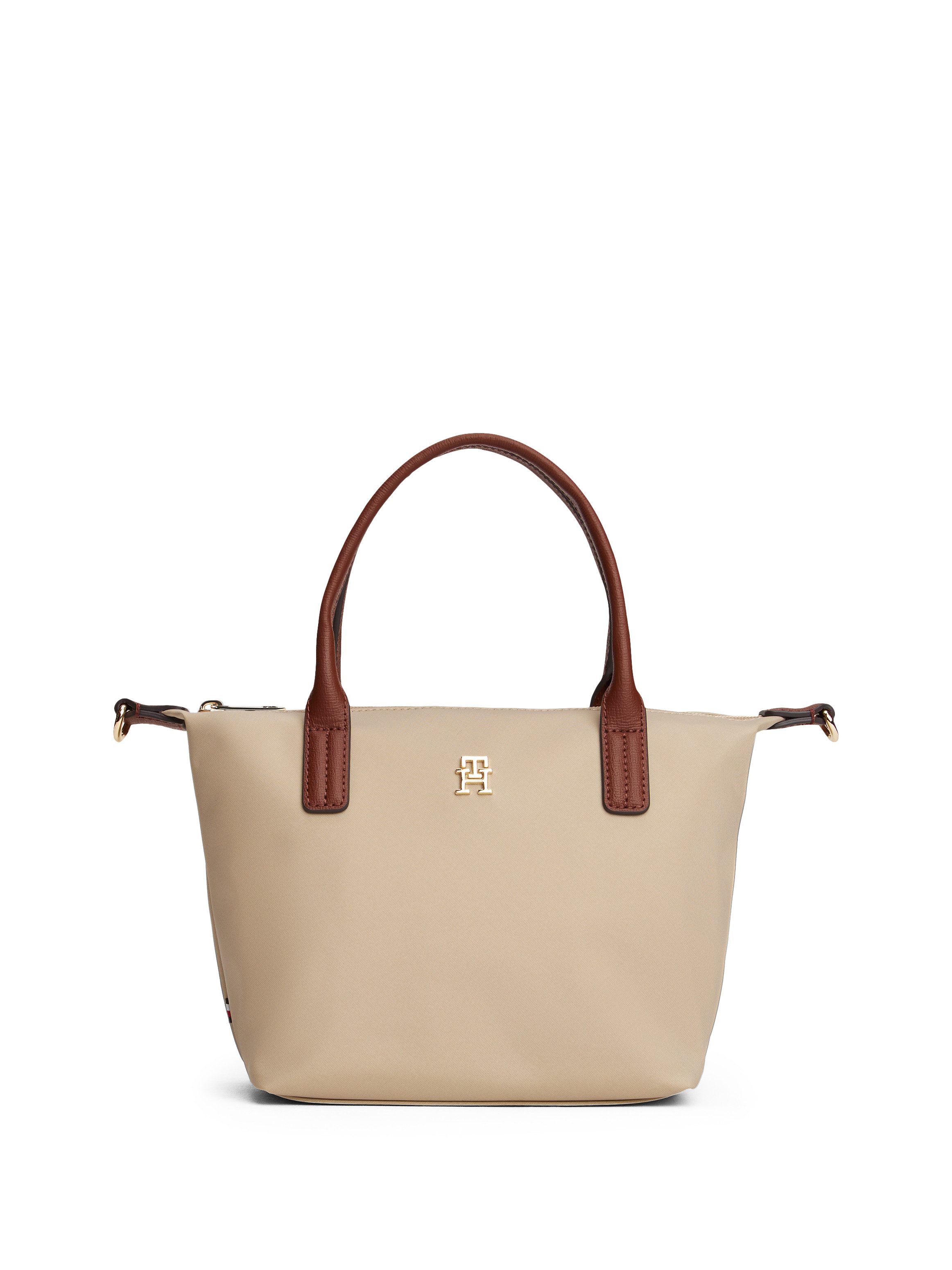 Tommy Hilfiger Tragetasche POPETTE MINI TOTE, Damen Umhängetasche, Minibag mit abnehmbarem Riemen