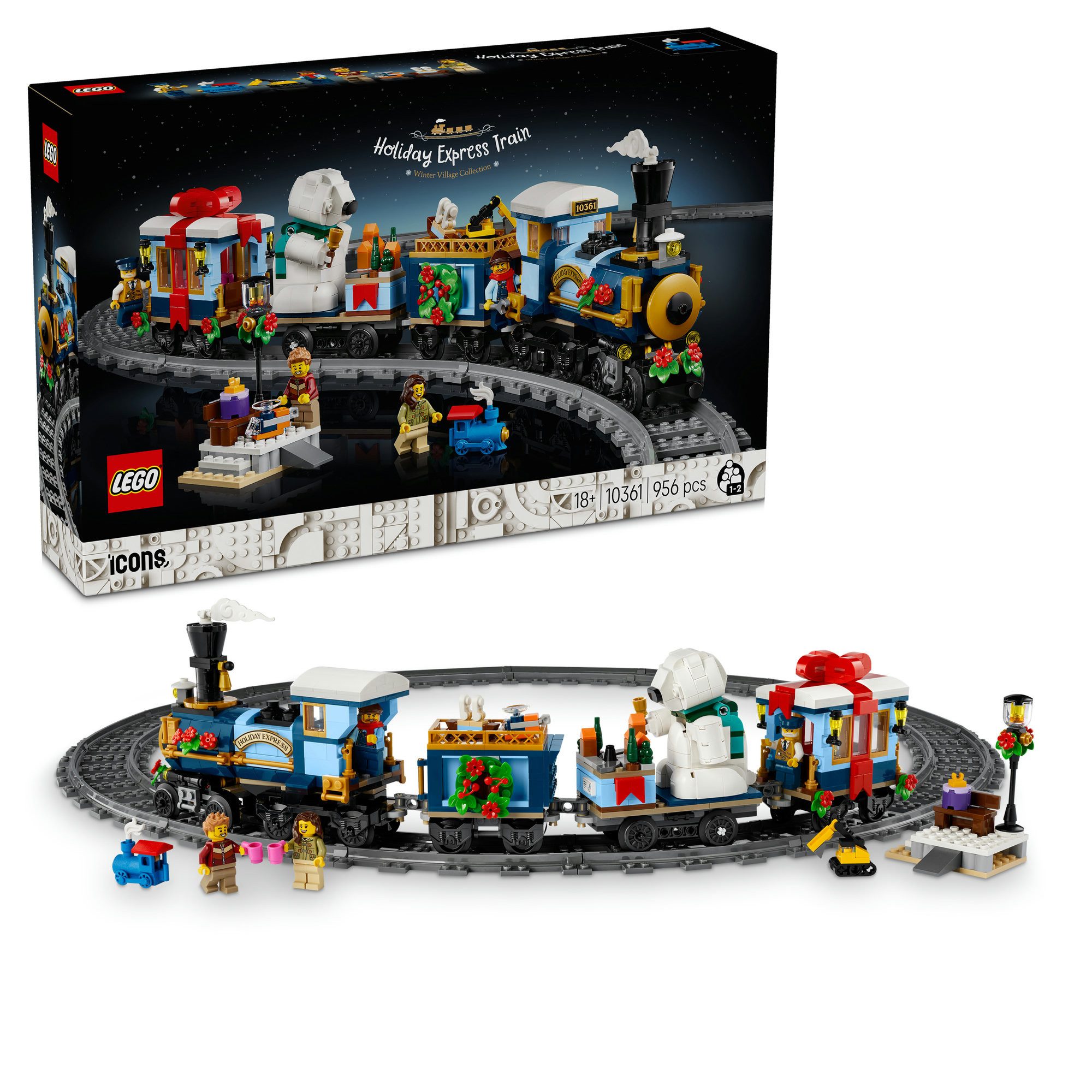 LEGO® Weihnachtsexpress (10361), LEGO Icons Konstruktionsspielsteine, (956 St), Exklusives Set – Bild 2 von 5