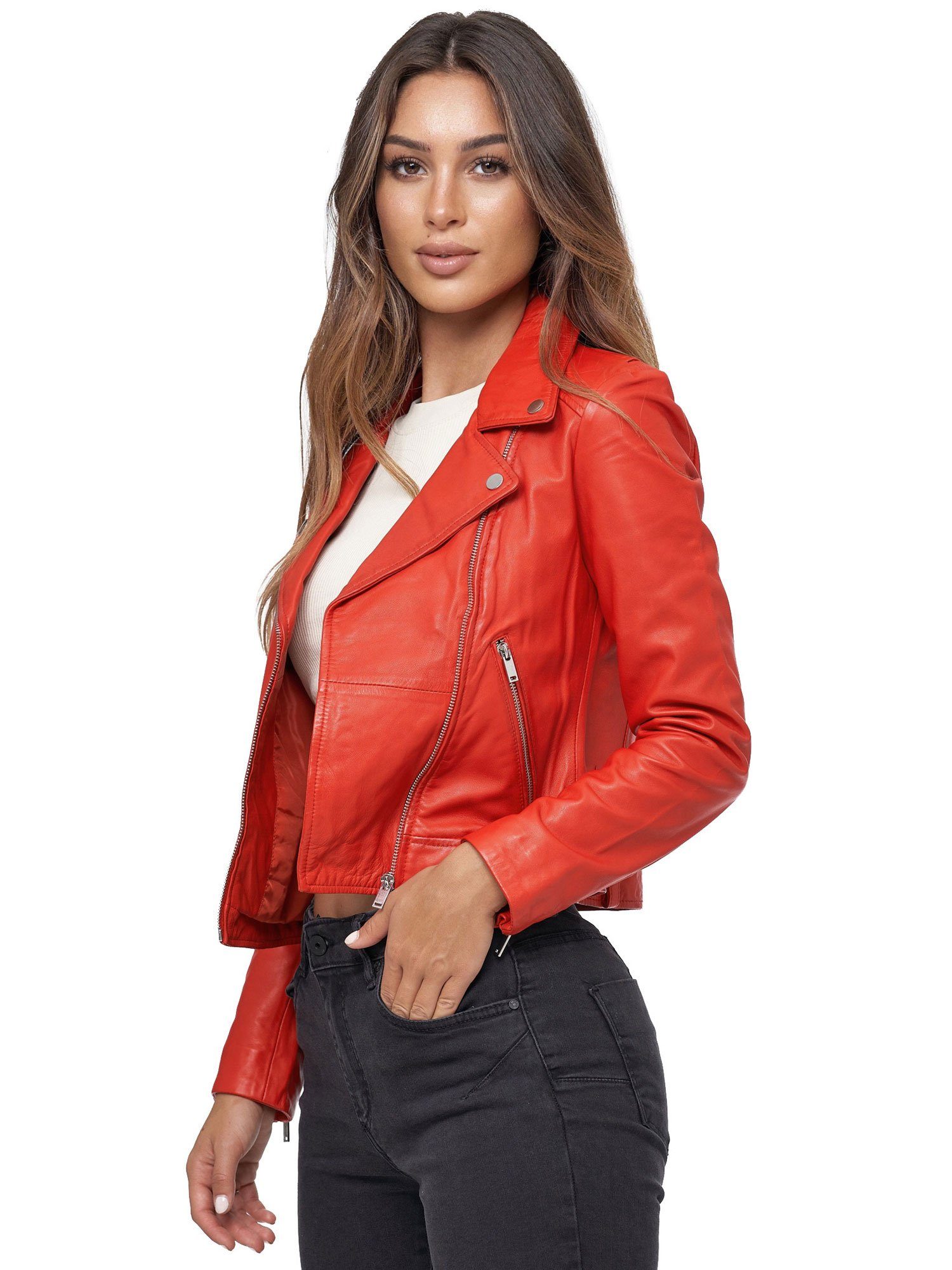 Tazzio Lederjacke F507 Biker Look mit günstig online kaufen