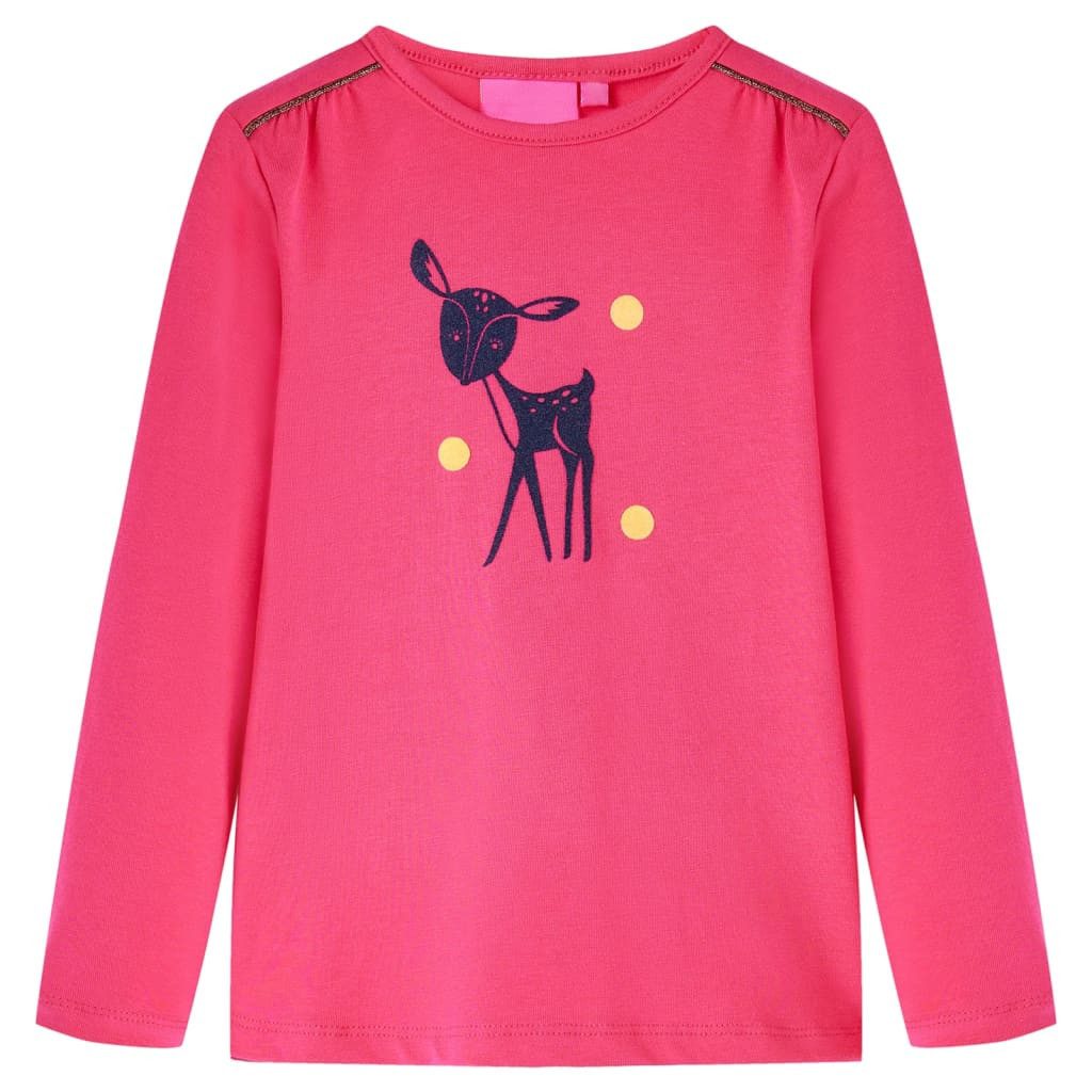 Langarmshirt Kinder-Langarmshirt Knallrosa 140