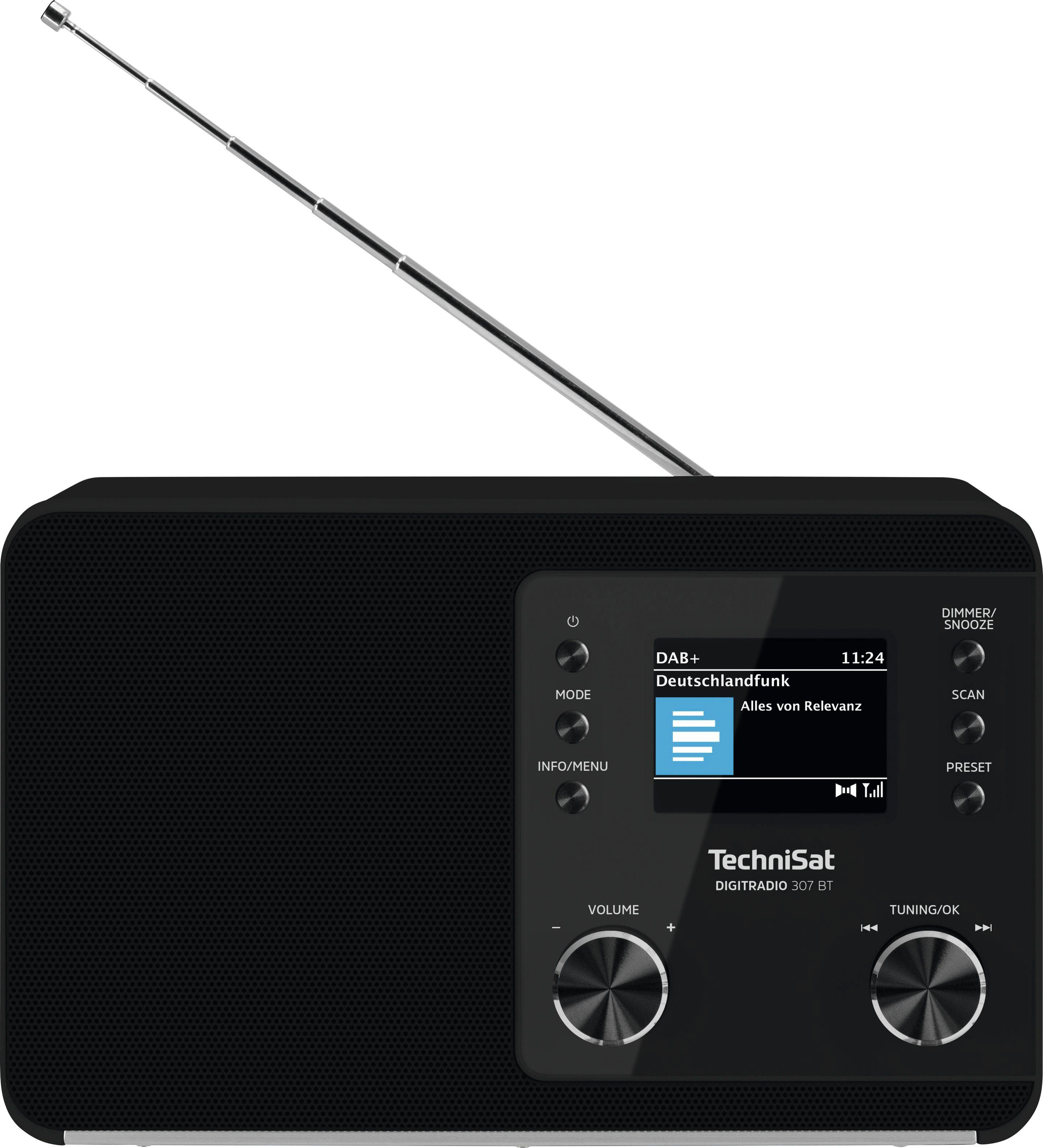 RDS, BT 307 UKW 5 (Digitalradio DIGITRADIO mit Radio TechniSat schwarz (DAB), W)