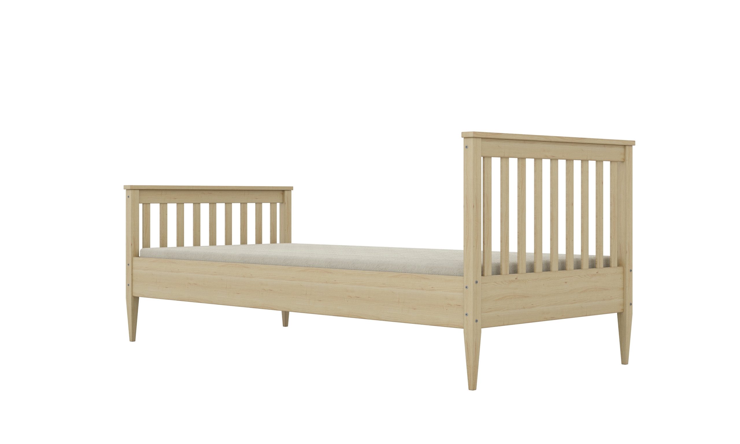 Raumhirsch Furniture Kinderbett 80x160, 80x180, 90x180, 80x200, 90x200 cm - Komplettset (mit Matratze, Einzelbett für Kinder von 2 - 18 Jahren), verschiedene Farben & Designs